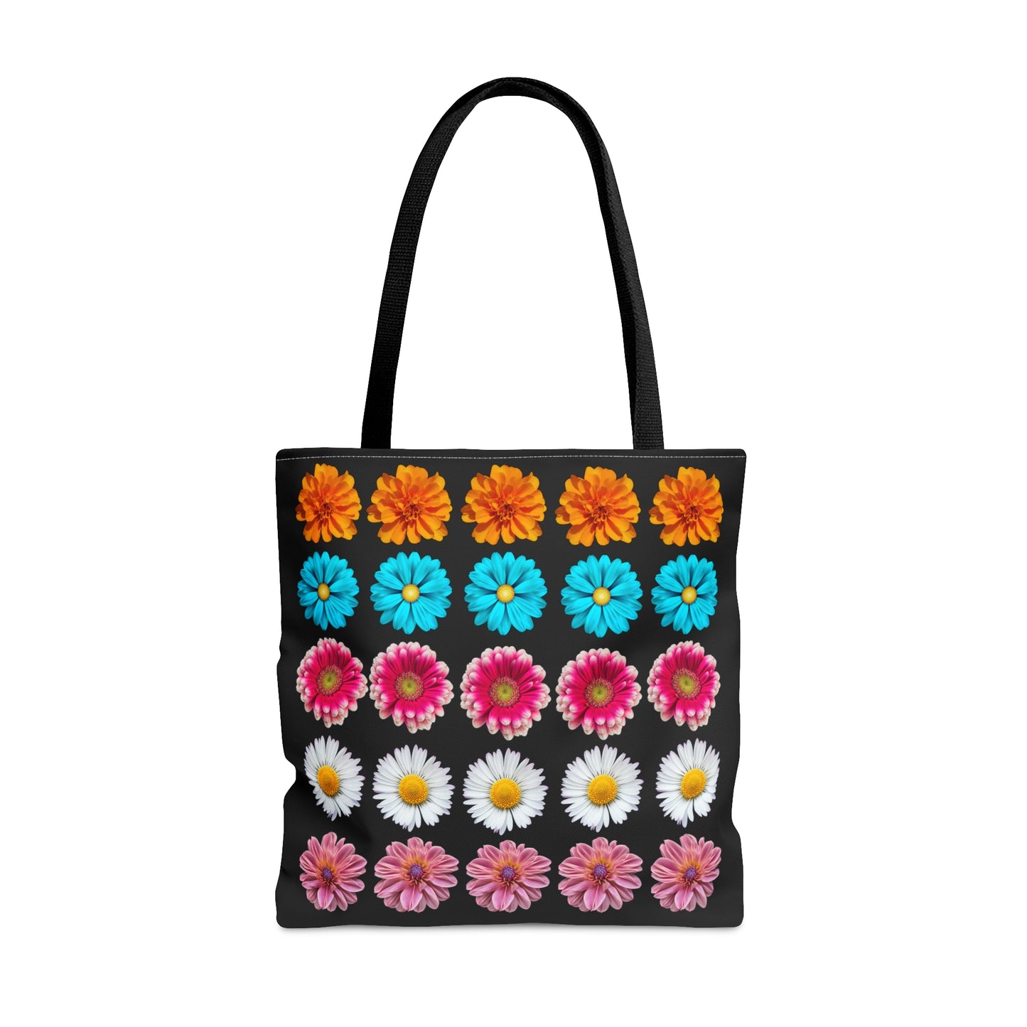 Beautiful flowers on both sides of this tote bag. Come in 3 sizes to meet your needs.