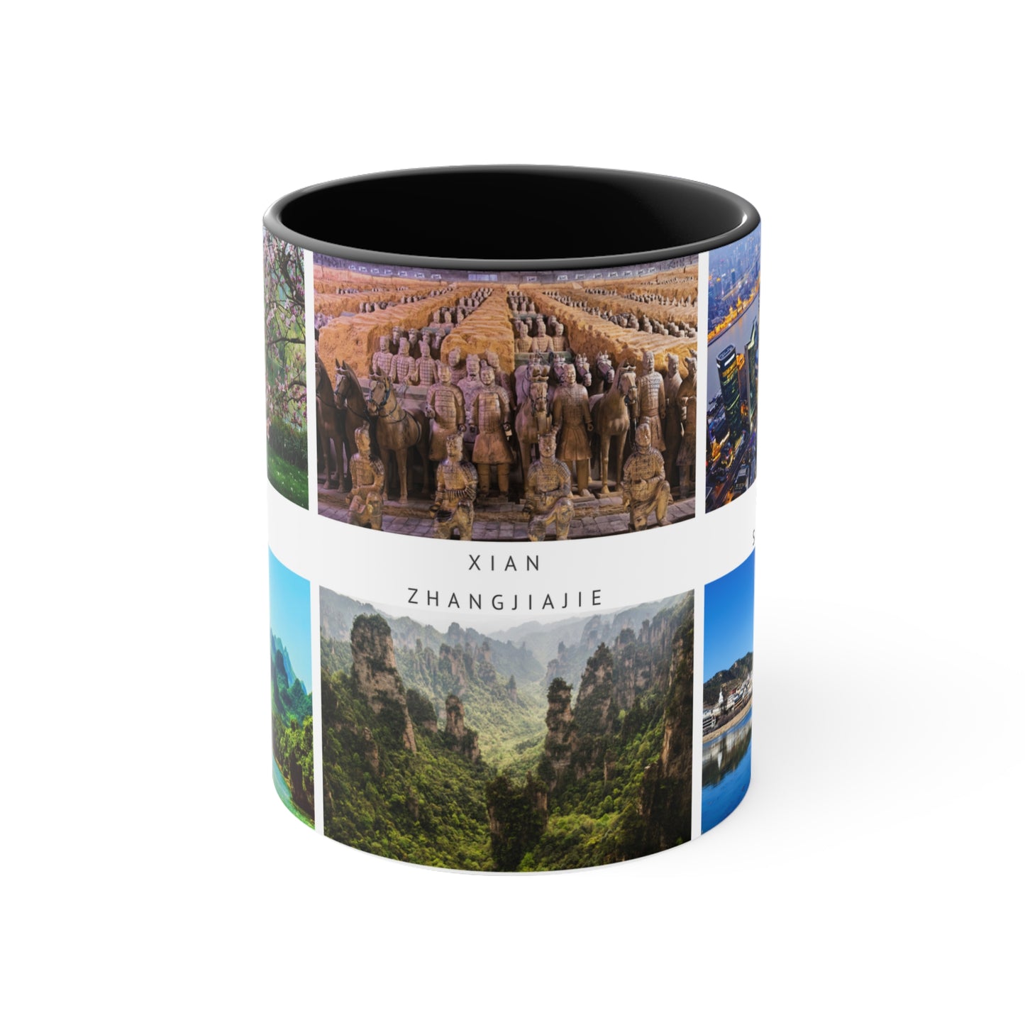 China! This Travel Accent Coffee Mug is a part of a Travel Series for you to choose from. 11oz. Great as a gift or get one to enjoy yourself.