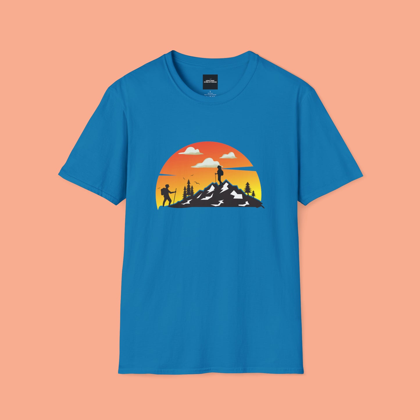 Great shirt for that hiker who just loves to be outdoors to climb mountains or be one with nature on this Unisex Softstyle T-Shirt.