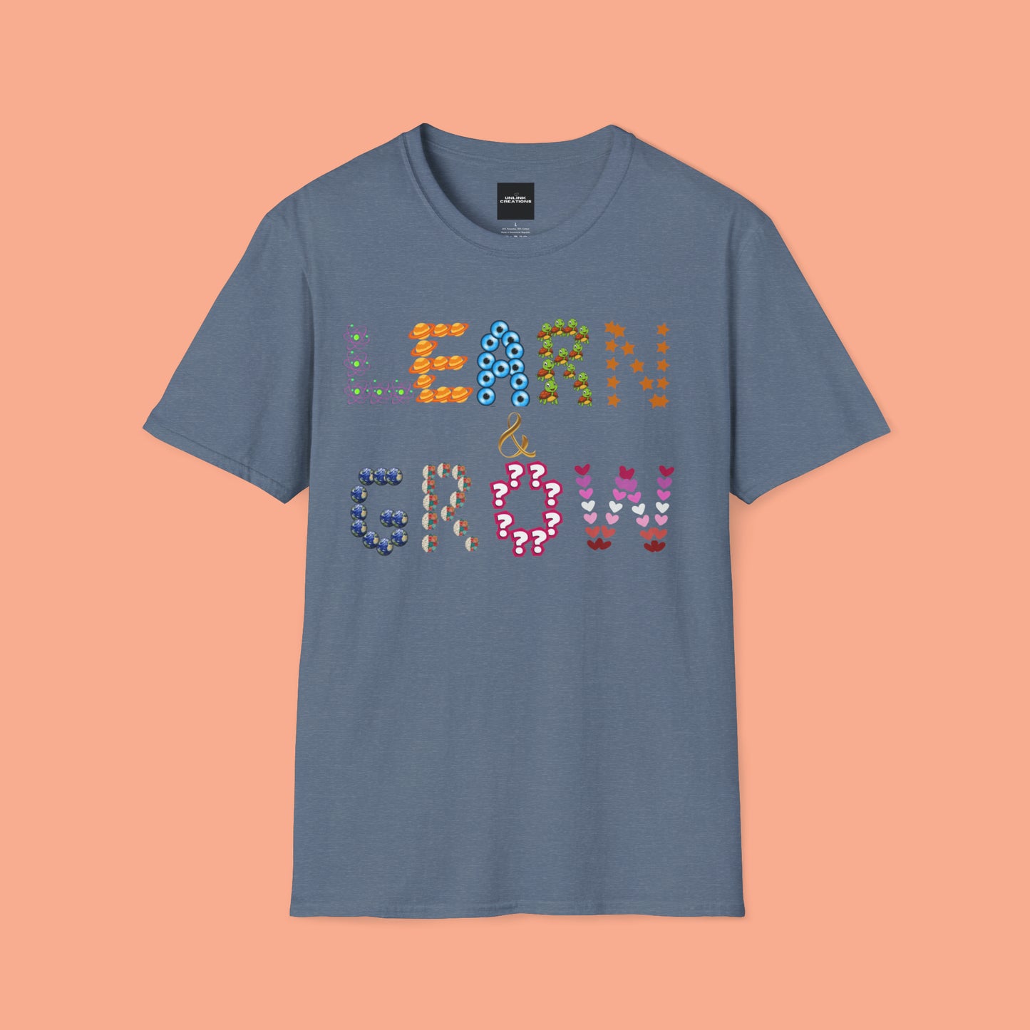 Learn & Grow is the message of this uniquely designed Unisex Softstyle T-Shirt for you.