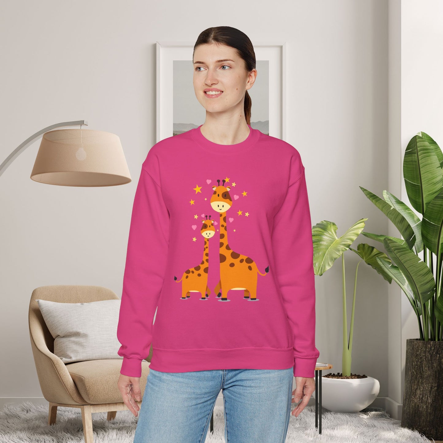 Love giraffes? Here’s the sweatshirt for you, celebrating adorable mama and baby giraffe love! Give the gift of this Unisex Heavy Blend™ Crewneck Sweatshirt or get one for yourself.