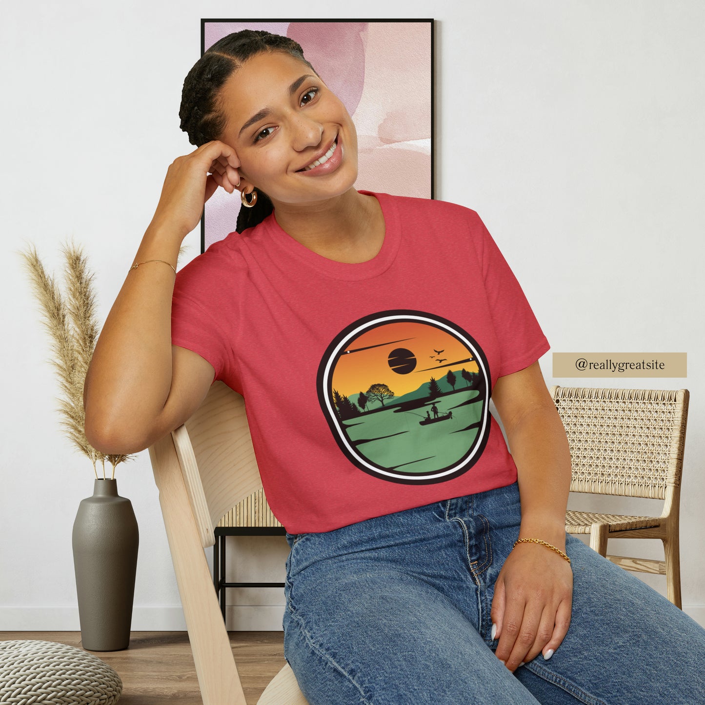 Spend time in the great outdoors! Be rejuvenated and amazed at the beauty of nature. This is a Unisex Softstyle T-Shirt.