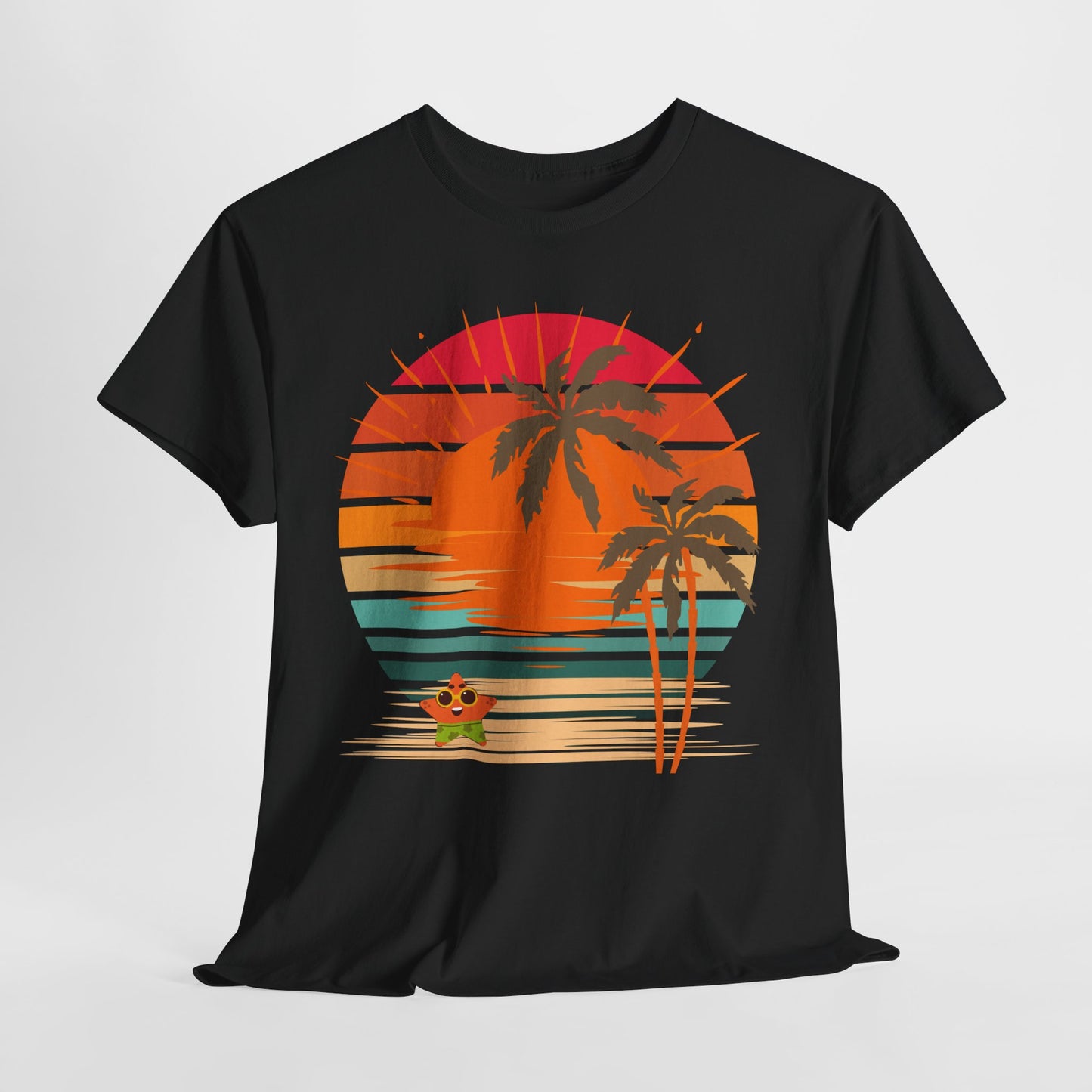 Sunset Beach Palm Trees Tee — Happy Starfish Design