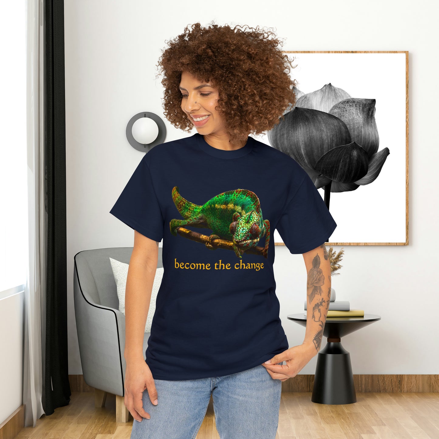 Want change? Don’t wait! “become the change" Unisex Heavy Cotton Tee makes for a great gift or get one to enjoy yourself. Change can be very good indeed!