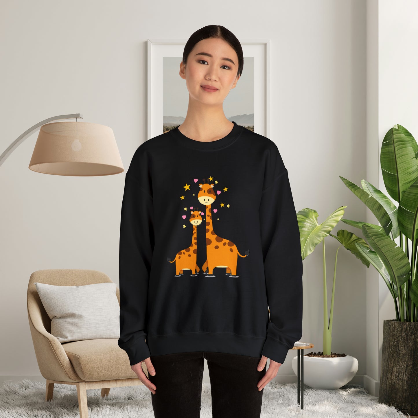 Love giraffes? Here’s the sweatshirt for you, celebrating adorable mama and baby giraffe love! Give the gift of this Unisex Heavy Blend™ Crewneck Sweatshirt or get one for yourself.