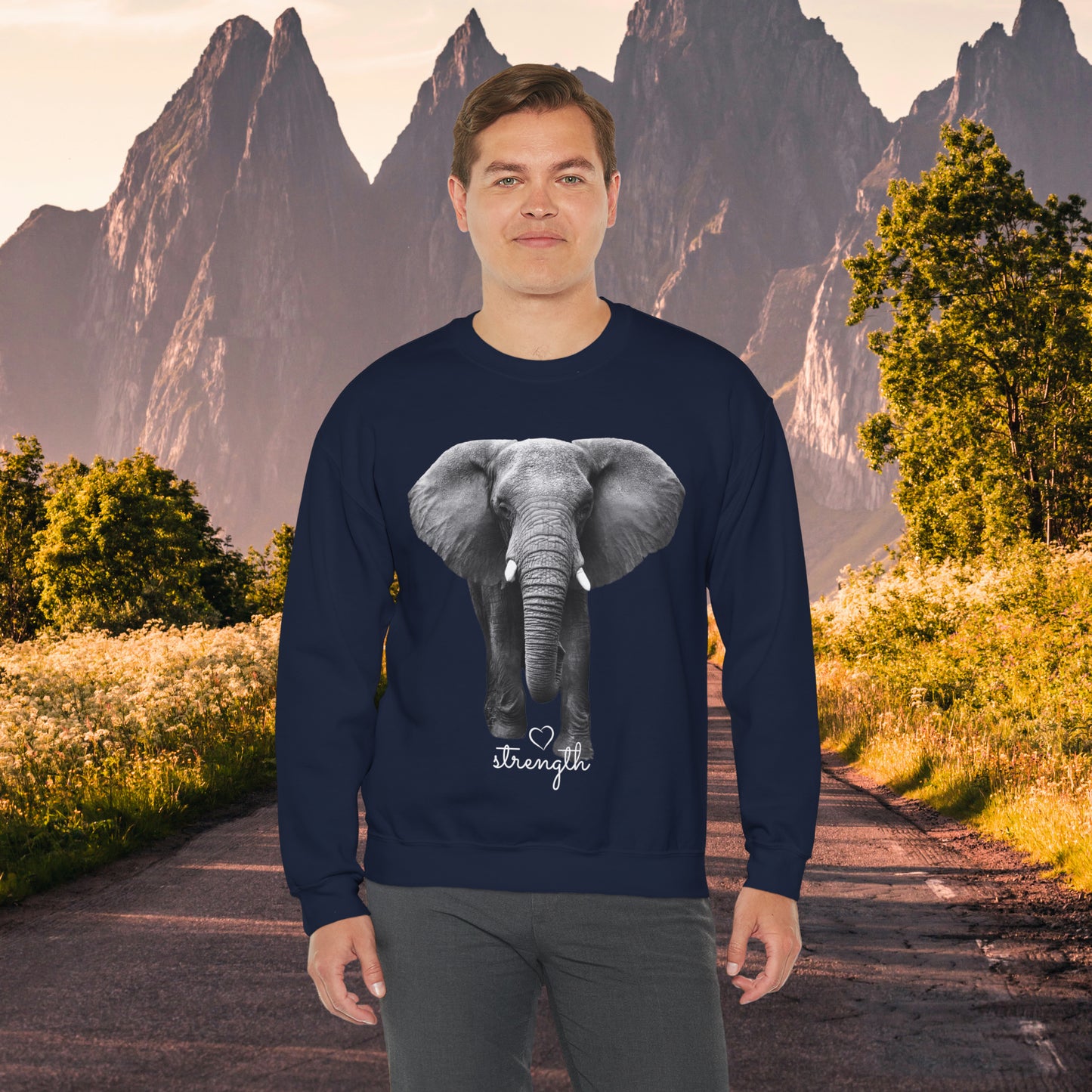 Elephant lover? Then this is the Sweatshirt for you. Give the gift of this Unisex Heavy Blend™ Crewneck Sweatshirt or get one for yourself.