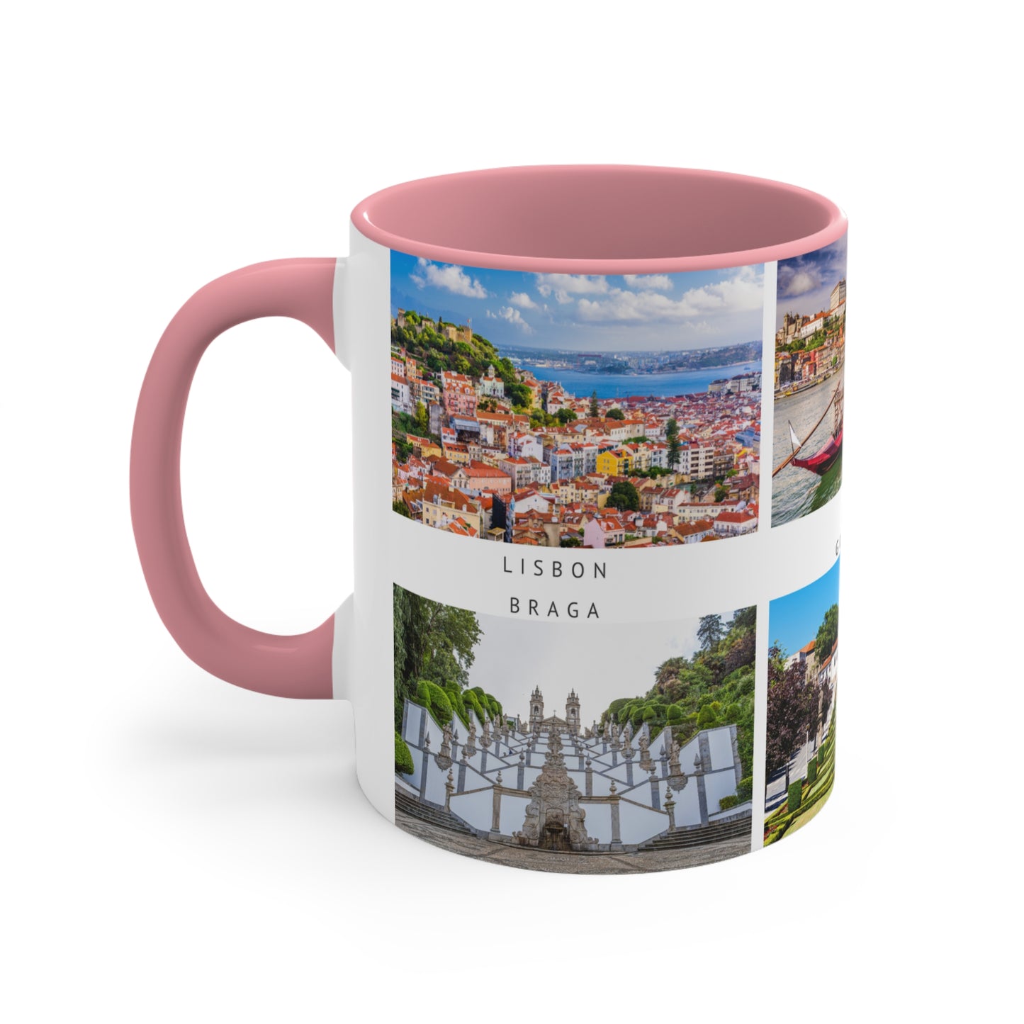 Portugal! This Travel Accent Coffee Mug is a part of a Travel Series for you to choose from. 11oz. Great as a gift or get one to enjoy yourself.