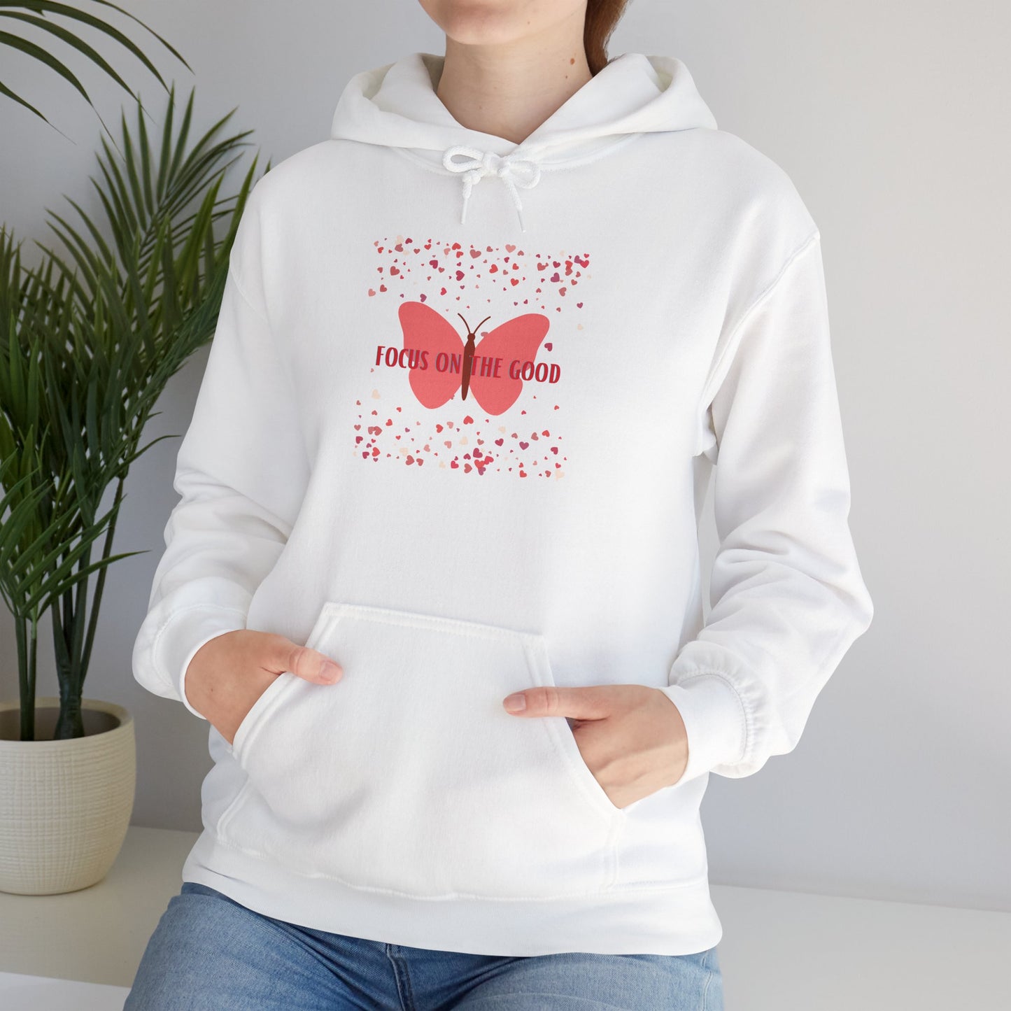 Butterfly Hearts Hoodie Sweatshirt - Focus on the Good