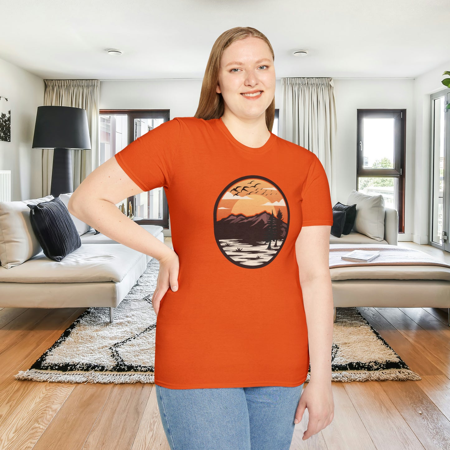 A shirt for all outdoor enthusiasts out there, a vibrantly designed Unisex Softstyle T-Shirt for you.
