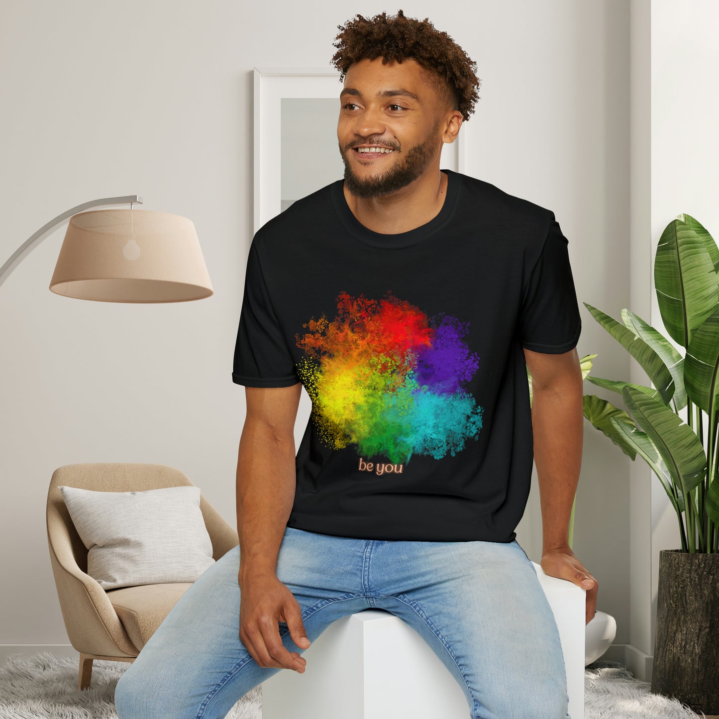 We are all unique and society is better when we honor each other including our differences. “be you” because you are beautiful the way you are. This is a Unisex Softstyle T-Shirt.