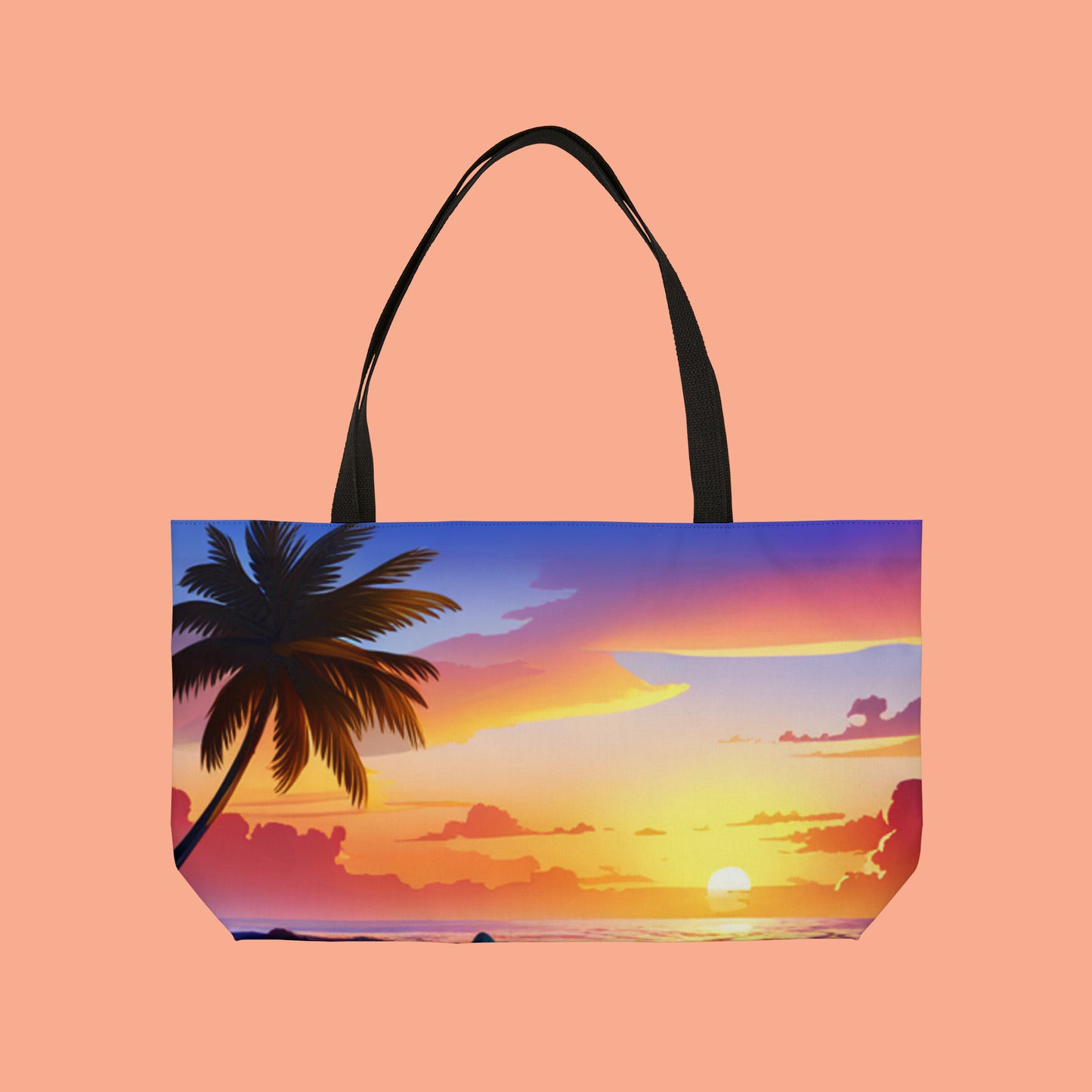 Beautiful Sunset on the beach design Weekender Tote Bag.