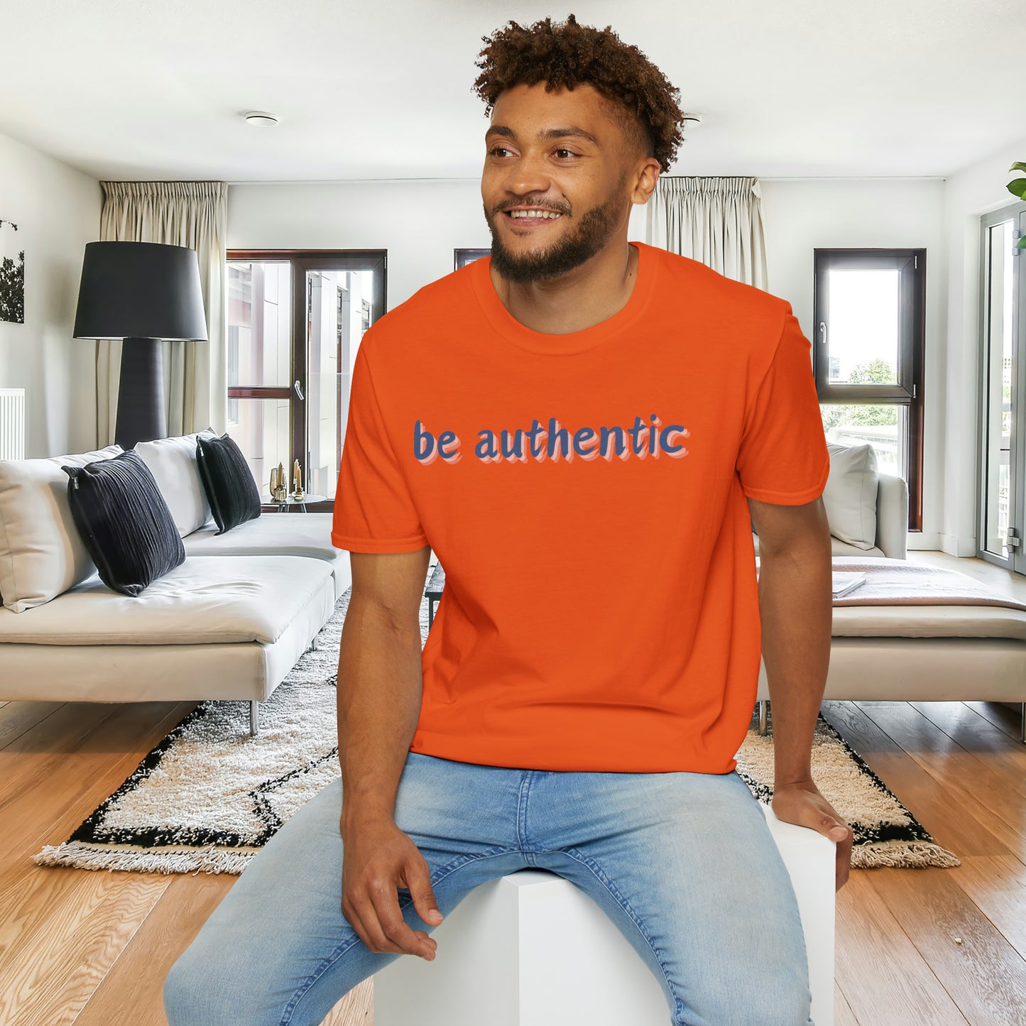 Be authentic is the message of this uniquely designed Unisex Softstyle T-Shirt for you.