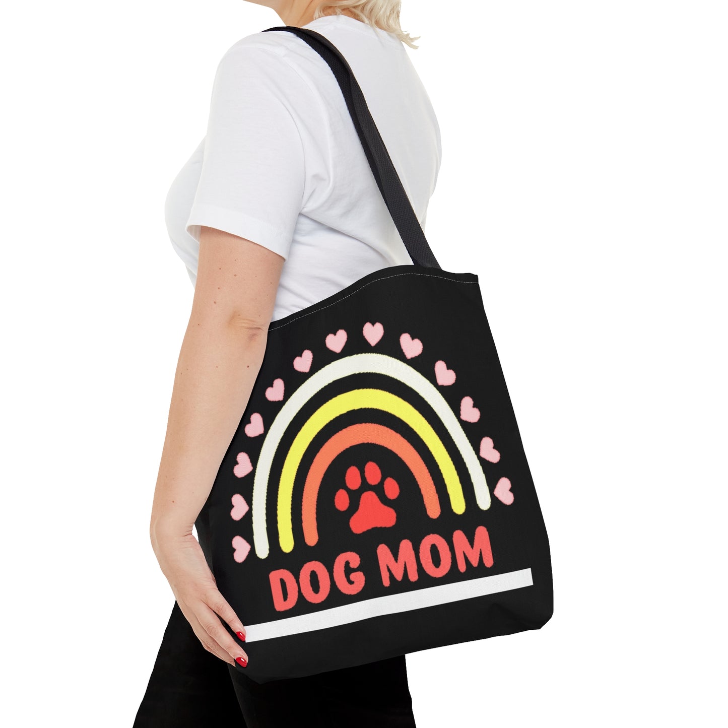 Perfect for Dog Moms, use this Tote Bag to carry everything your lovable doggie needs. Come in 3 sizes to meet your needs. Reusable for all your shopping or trip needs.