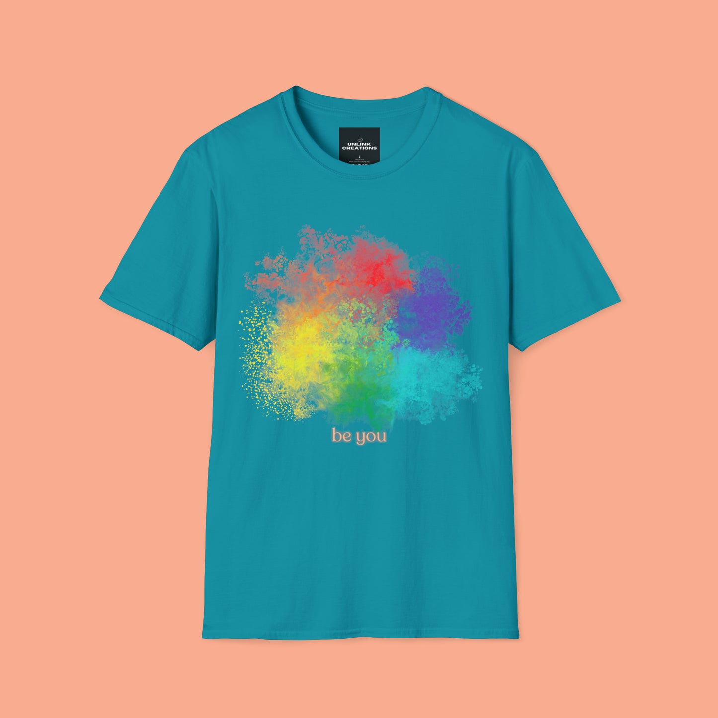 We are all unique and society is better when we honor each other including our differences. “be you” because you are beautiful the way you are. This is a Unisex Softstyle T-Shirt.