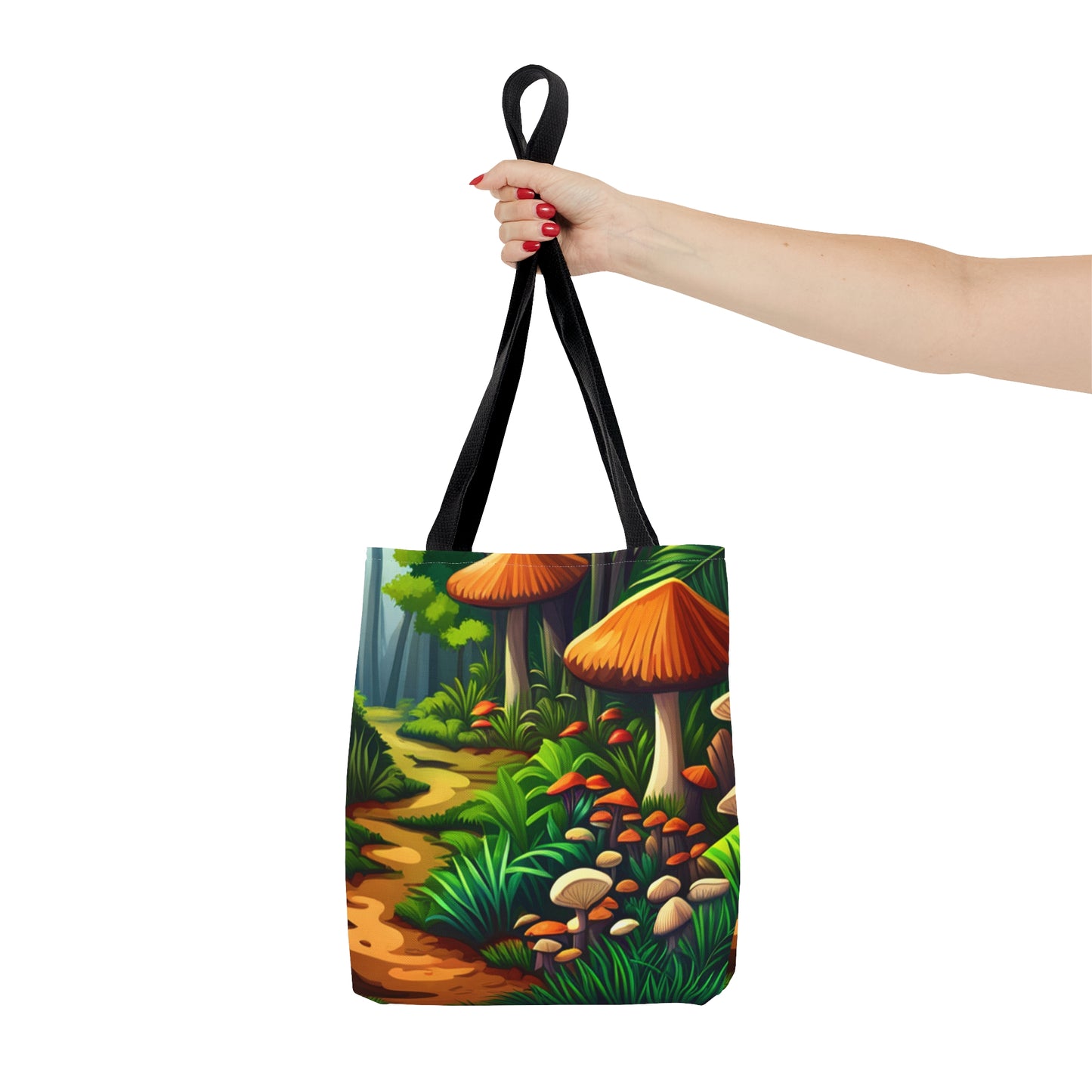 Colorful forest mushrooms Tote Bag in 3 sizes to meet your needs.