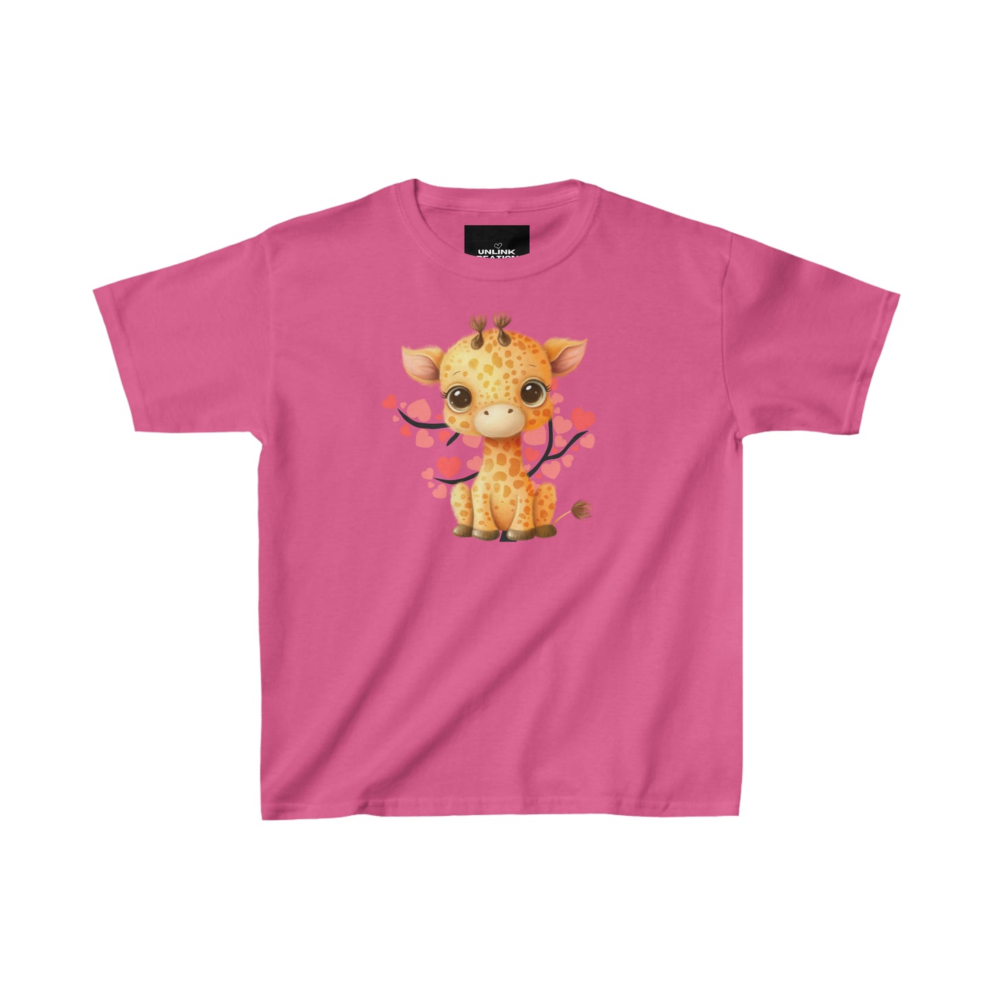 Love filled baby giraffe on this Kids Heavy Cotton™ Tee