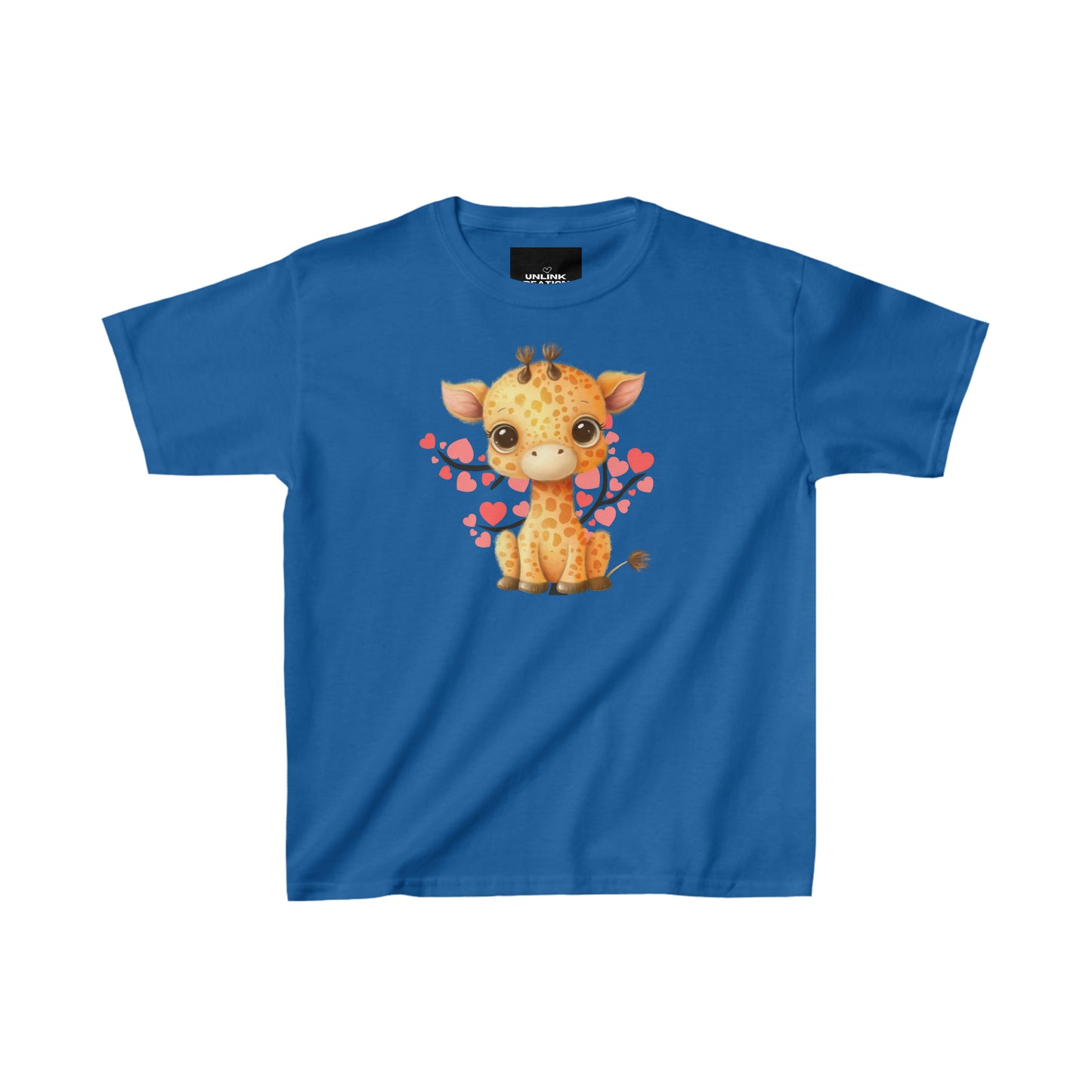 Love filled baby giraffe on this Kids Heavy Cotton™ Tee