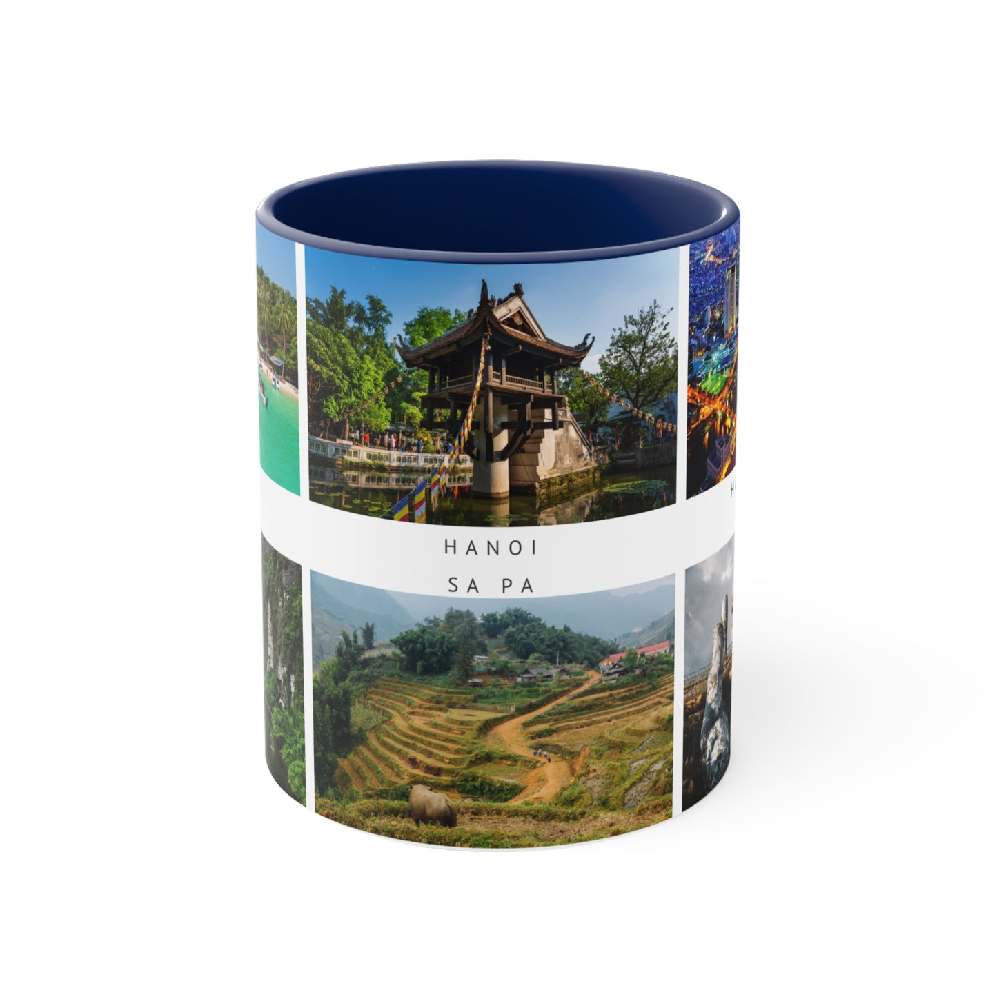 Vietnam! This Travel Accent Coffee Mug is a part of a Travel Series for you to choose from. 11oz. Great as a gift or get one to enjoy yourself.