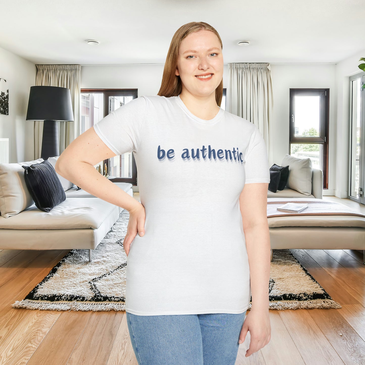 Be authentic is the message of this uniquely designed Unisex Softstyle T-Shirt for you.