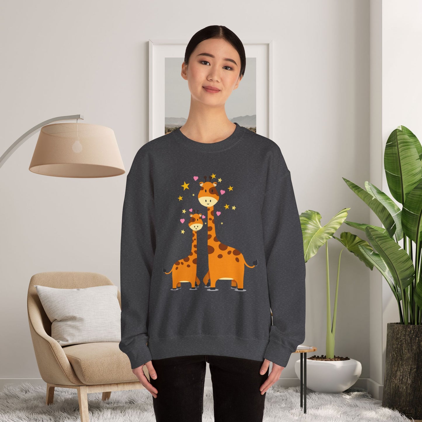 Love giraffes? Here’s the sweatshirt for you, celebrating adorable mama and baby giraffe love! Give the gift of this Unisex Heavy Blend™ Crewneck Sweatshirt or get one for yourself.