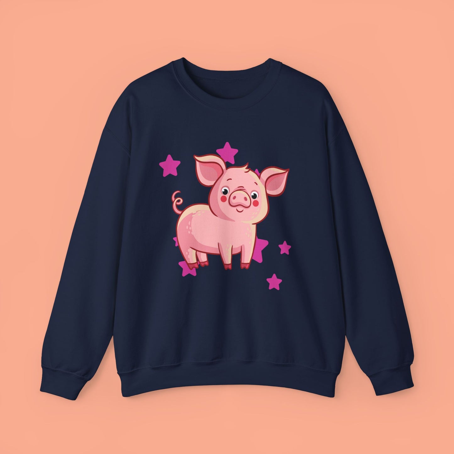 Brighten up your day with this star studded piggy design! Give the gift of this Unisex Heavy Blend™ Crewneck Sweatshirt or get one for yourself.