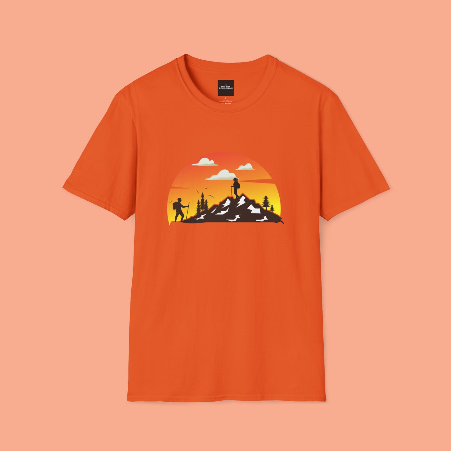 Great shirt for that hiker who just loves to be outdoors to climb mountains or be one with nature on this Unisex Softstyle T-Shirt.