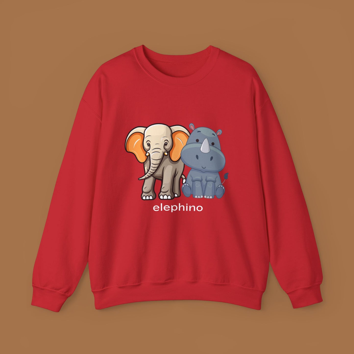 Funny Wildlife Elephino Crewneck Sweatshirt