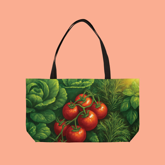 Eat your veggies and why not grow them too? Enjoy this weekender bag.