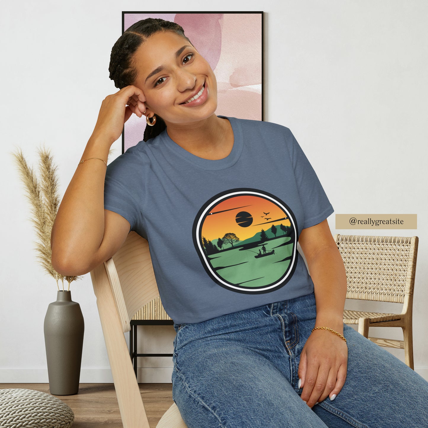 Spend time in the great outdoors! Be rejuvenated and amazed at the beauty of nature. This is a Unisex Softstyle T-Shirt.