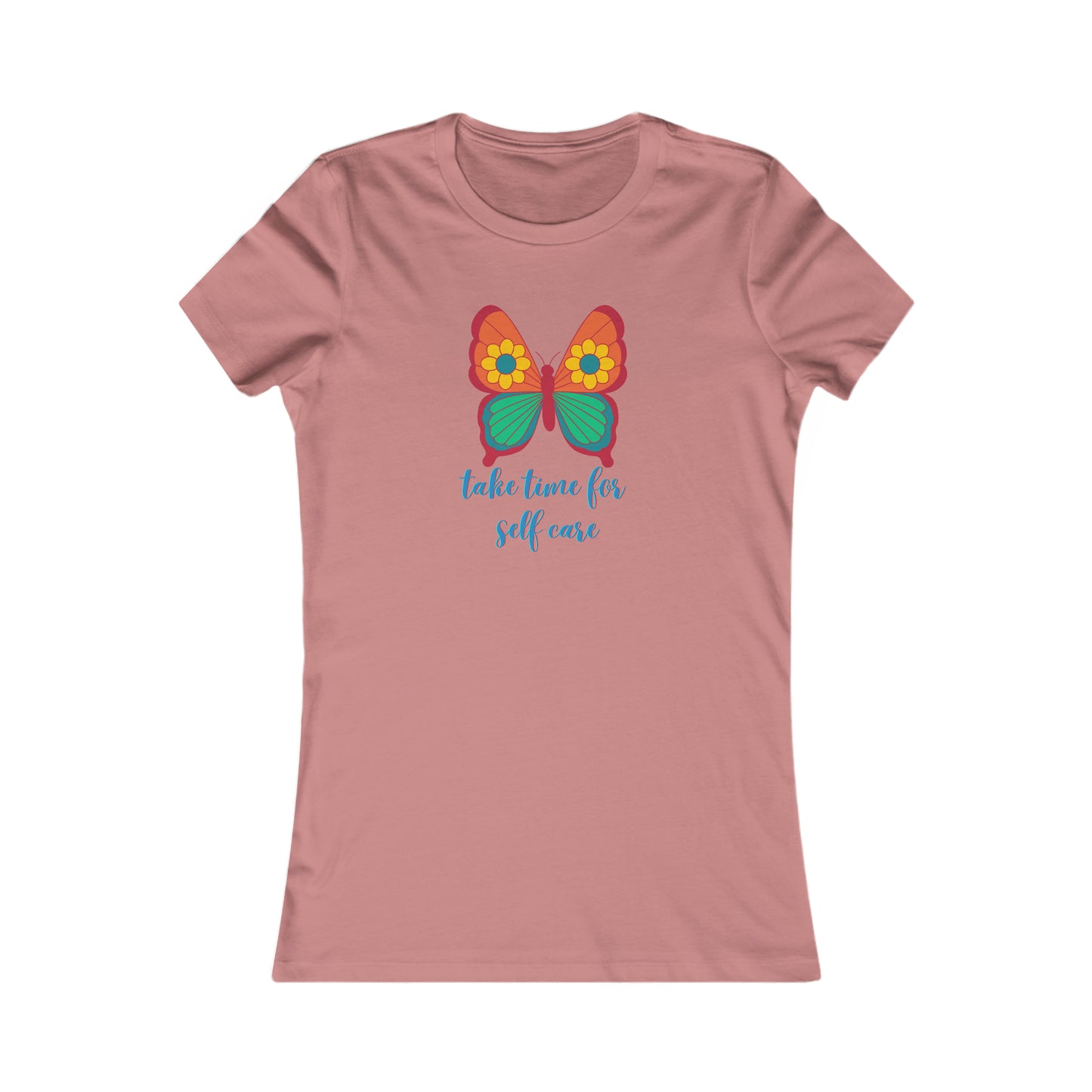 Go ahead and “take time for self care” message on this Women's Favorite Tee design. We all need it for health and wellness. Slim fit so please check the size table.