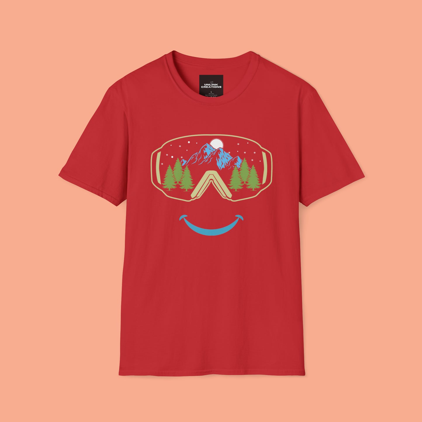 Mountain happy is the message on this Unisex Softstyle T-Shirt.