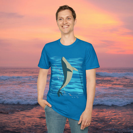 Love whales? Who doesn’t? These magnificent marine mammals are the largest animals to ever exist and some sing beautifully. They inspired this Unisex Softstyle T-Shirt design.