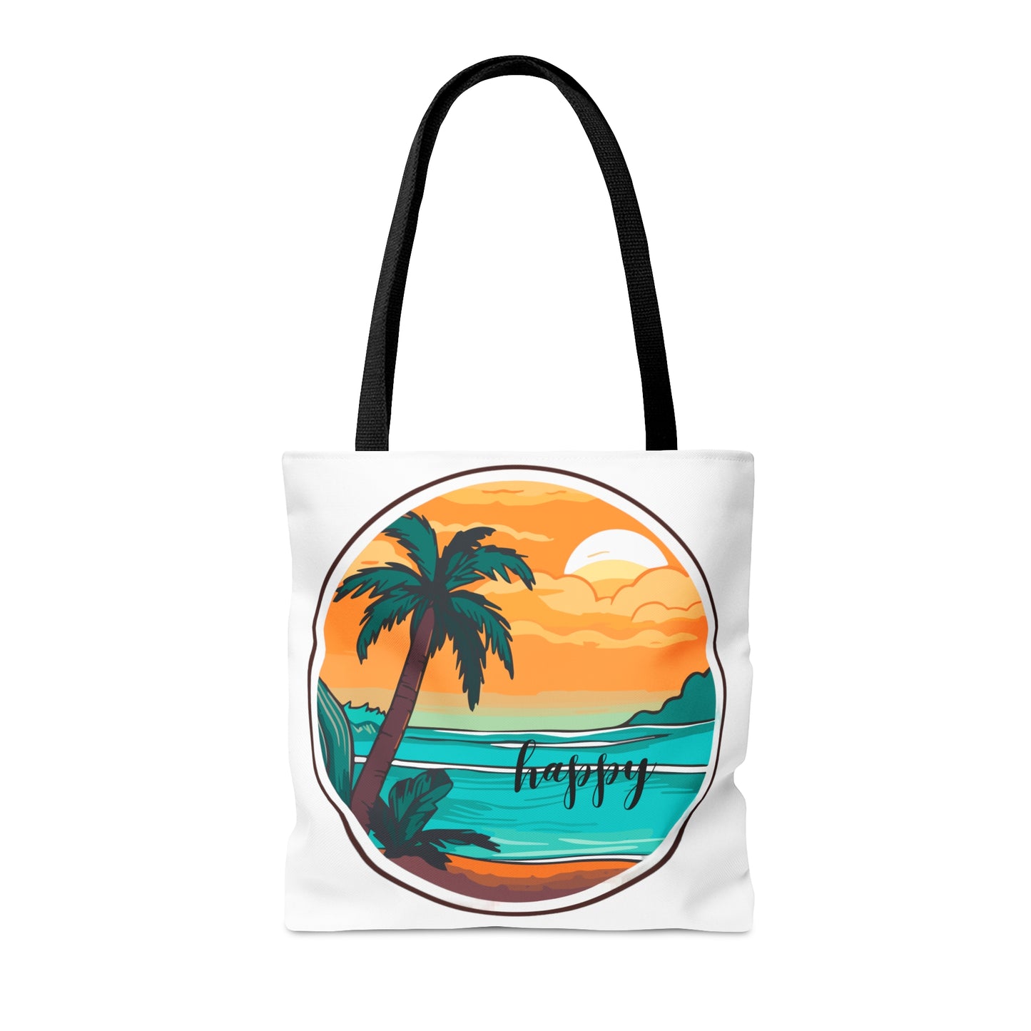 Is the beach your happy place? If so, then this Tote Bag is for you! Come in 3 sizes to meet your needs.