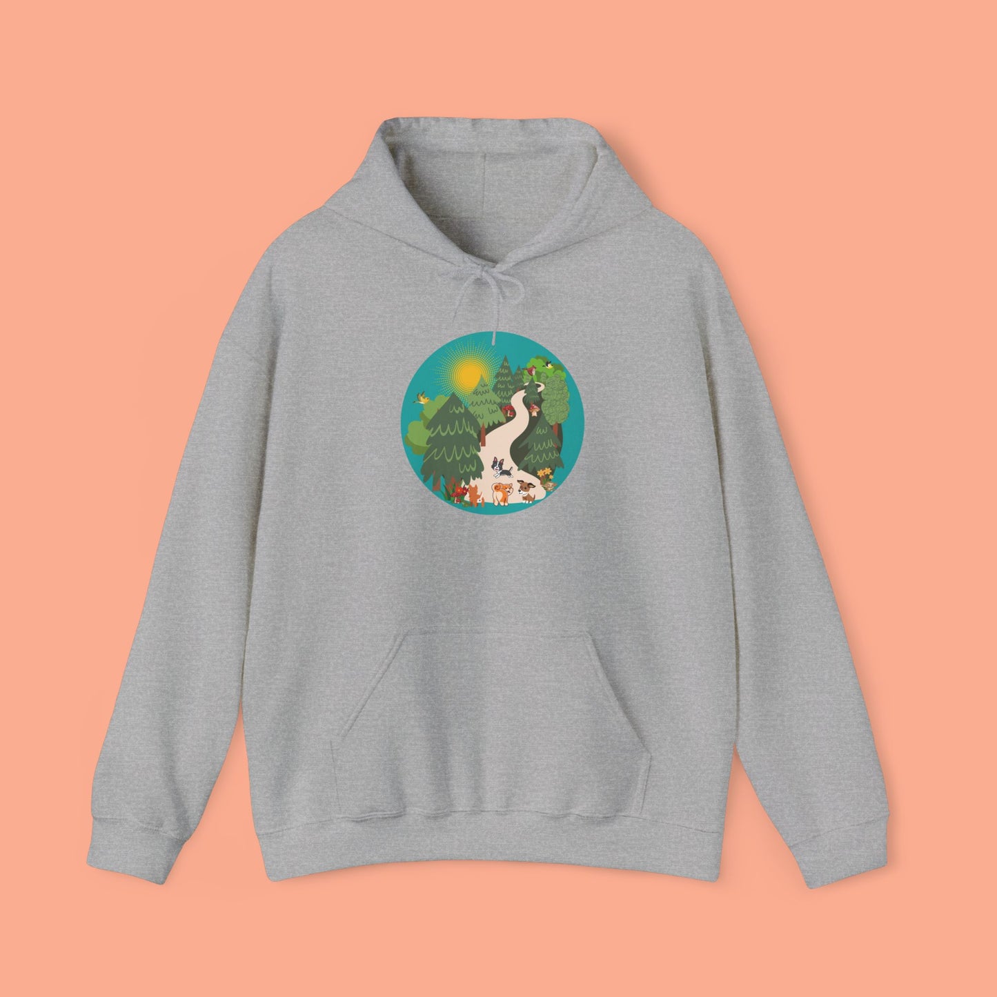 Nature Hiking Hoodie - Fun Design for Dog Lovers