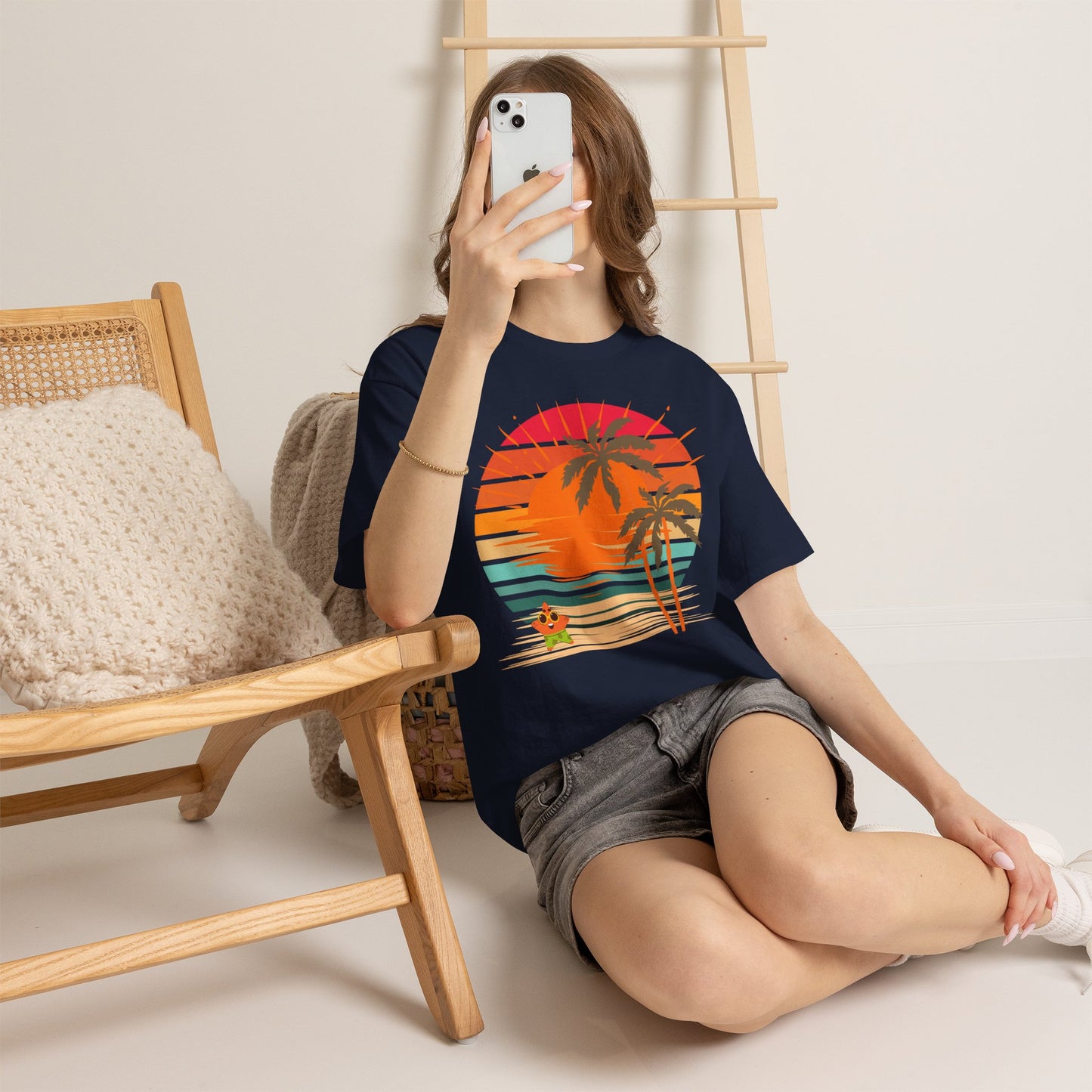 Sunset Beach Palm Trees Tee — Happy Starfish Design