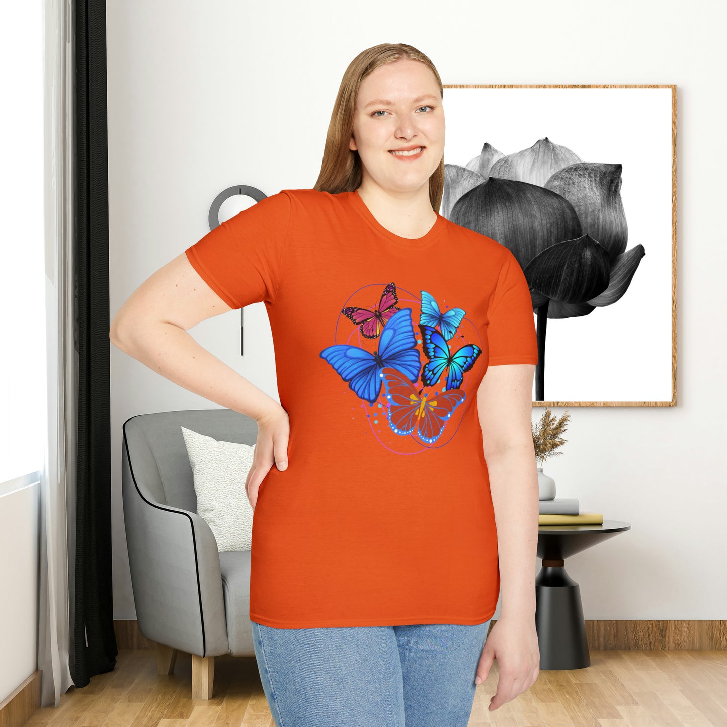 Butterflies are beautiful and fascinating! Over 17,500 recorded butterfly species. This Unisex Softstyle T-Shirt is for that butterfly lover.