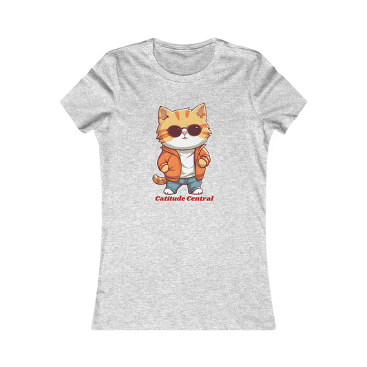 Cat lovers understand this “Catitude Central” Women's Favorite Tee. Available in several colors for you to choose from. Slim fit so please check the size table.