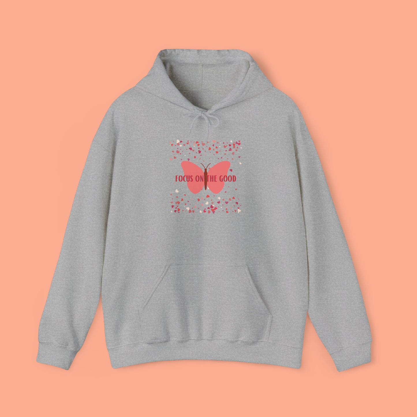 Butterfly Hearts Hoodie Sweatshirt - Focus on the Good