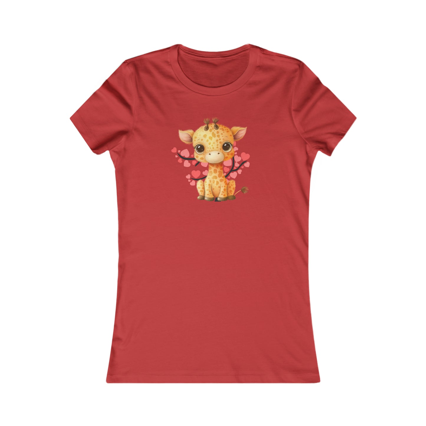 A lovable giraffe is the center of this Women's Favorite Tee design. Slim fit so please check the size table.