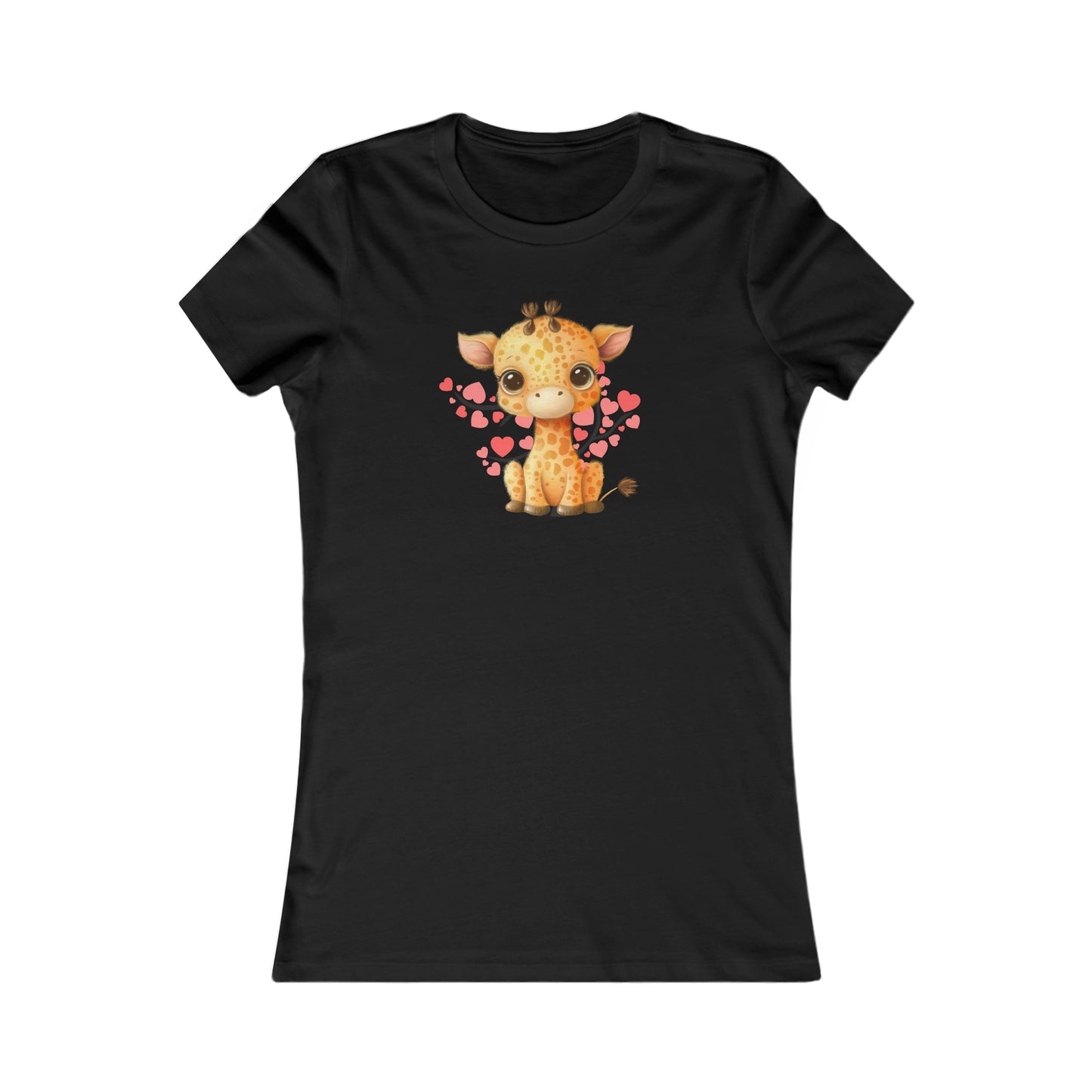 A lovable giraffe is the center of this Women's Favorite Tee design. Slim fit so please check the size table.