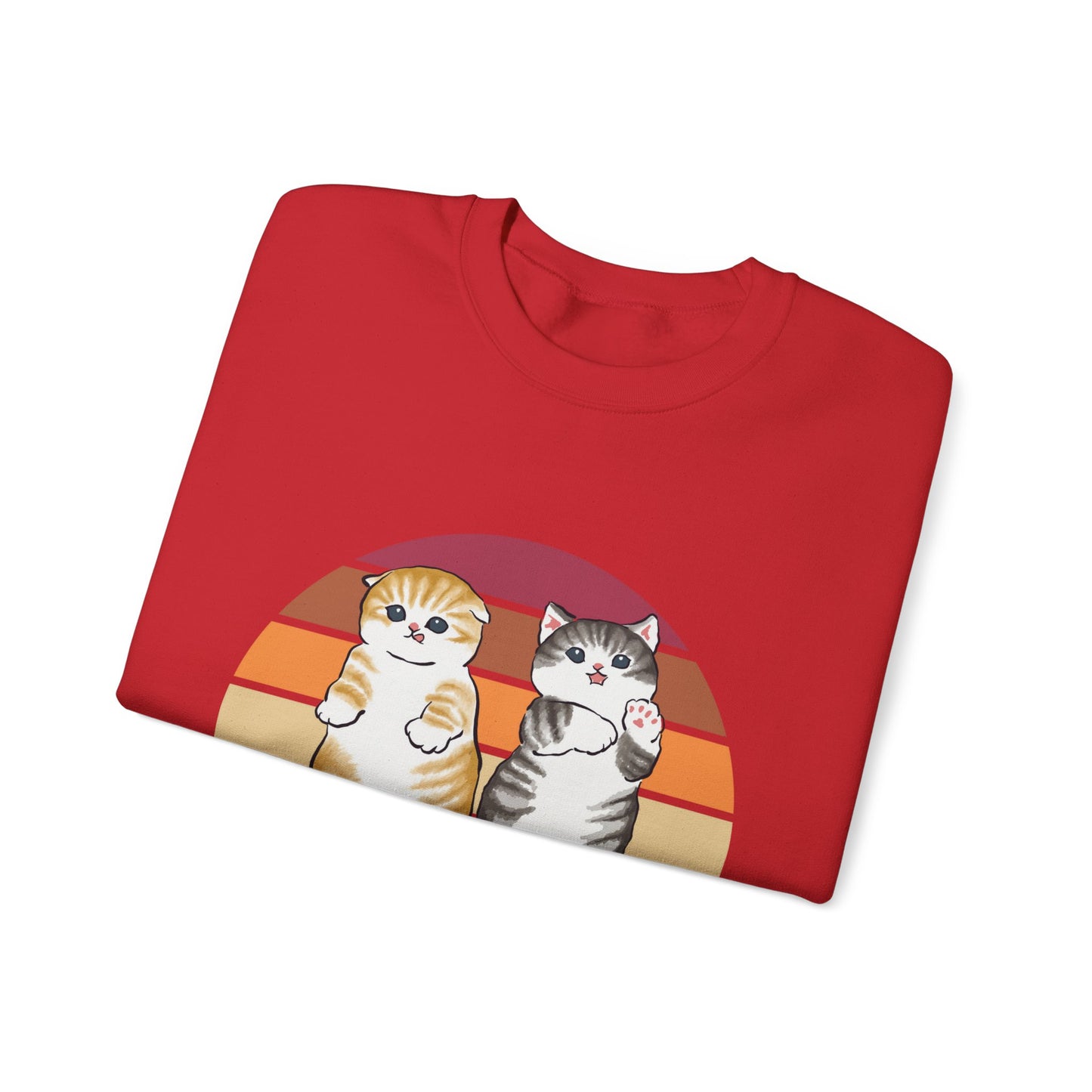 Beautiful retro design for all the Cat Lovers out there in a Unisex Heavy Blend™ Crewneck Sweatshirt.