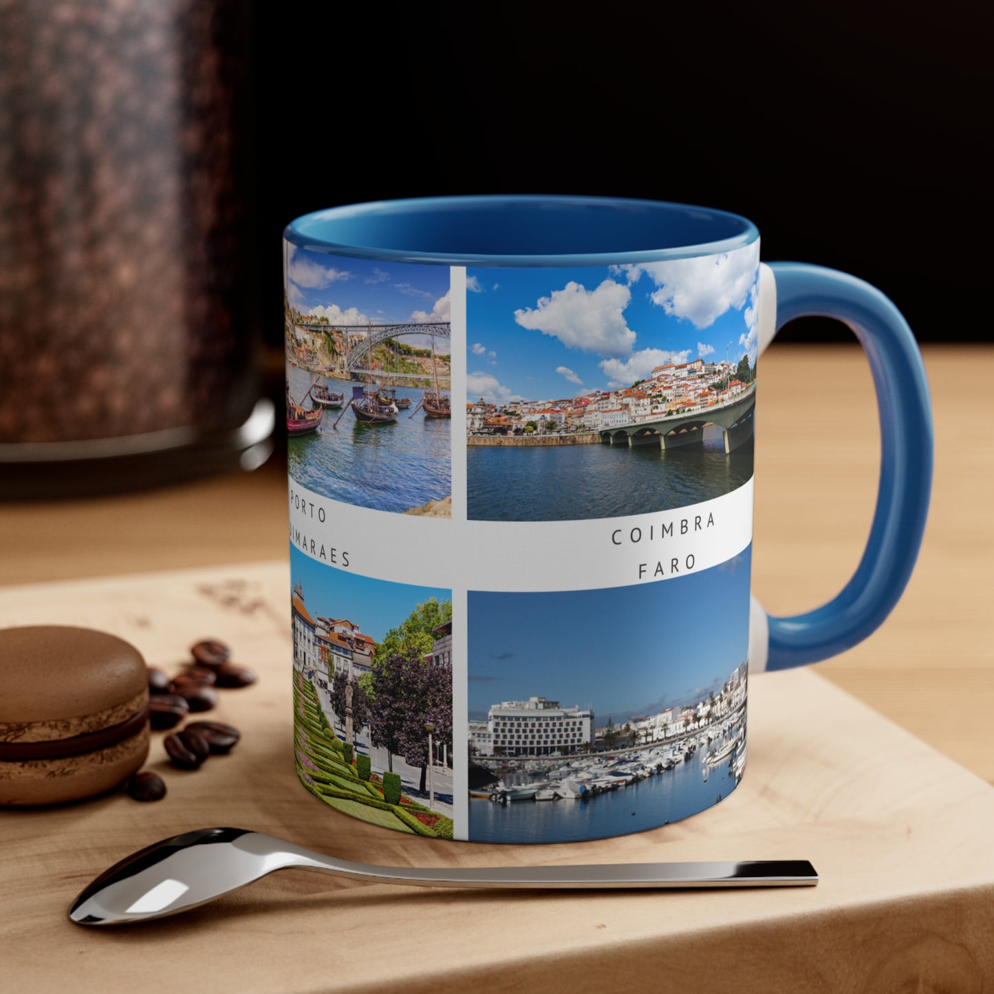 Portugal! This Travel Accent Coffee Mug is a part of a Travel Series for you to choose from. 11oz. Great as a gift or get one to enjoy yourself.