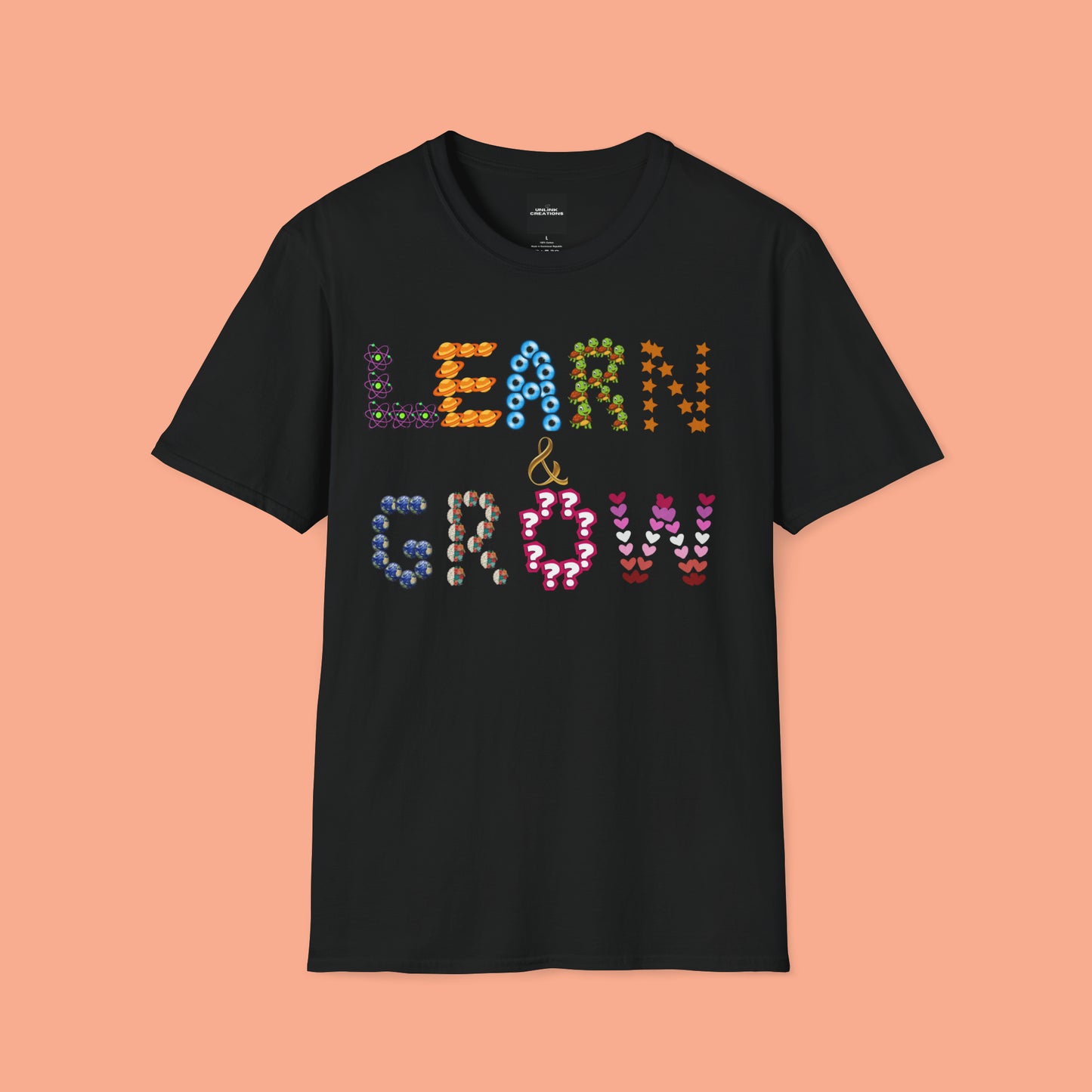 Learn & Grow is the message of this uniquely designed Unisex Softstyle T-Shirt for you.