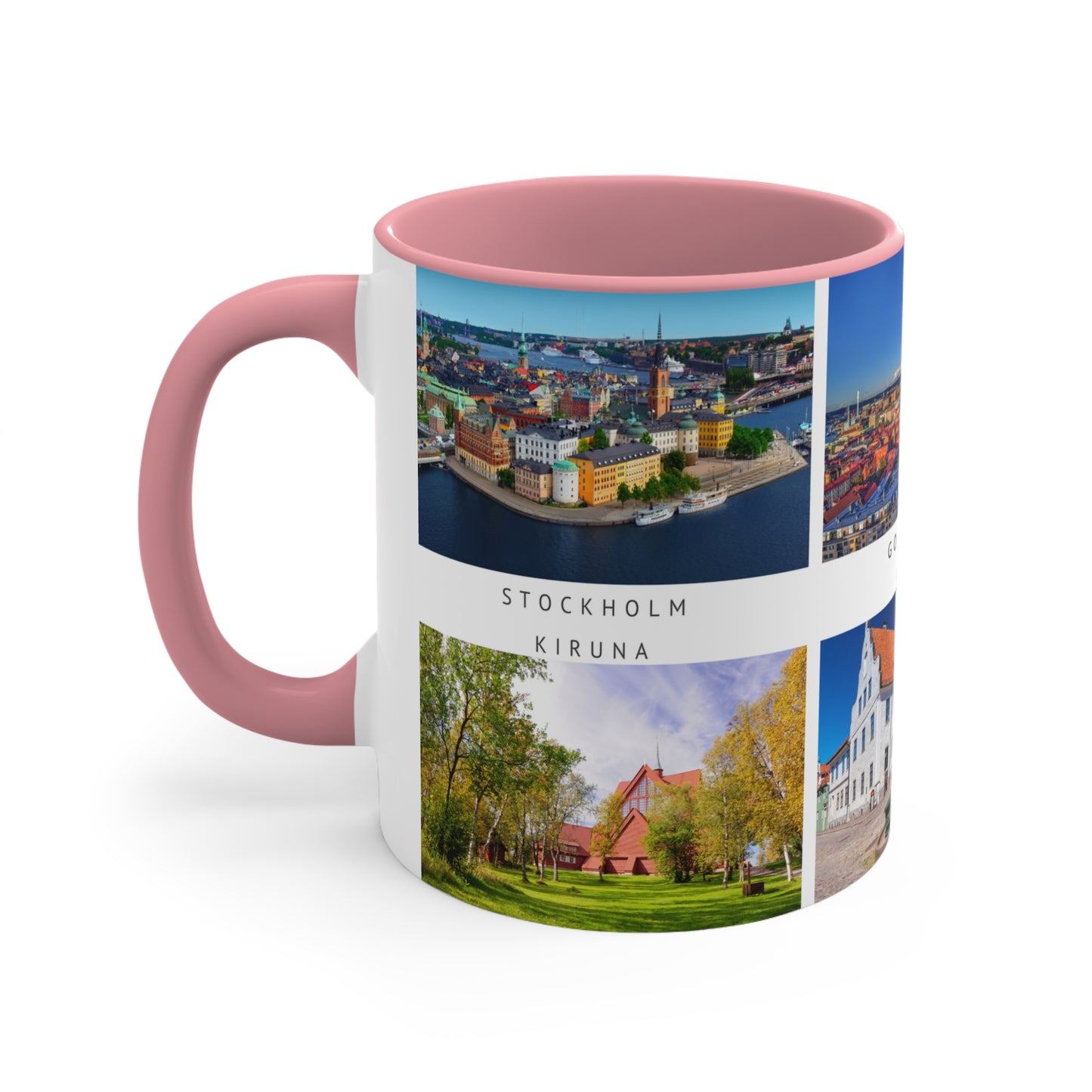 Sweden! This Travel Accent Coffee Mug is a part of a Travel Series for you to choose from. 11oz. Great as a gift or get one to enjoy yourself.