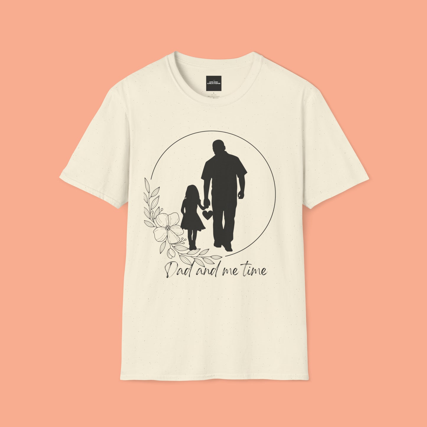 Sweet “Dad and me time” on this Unisex Softstyle T-Shirt. Celebrate Dads taking time to be Dads!