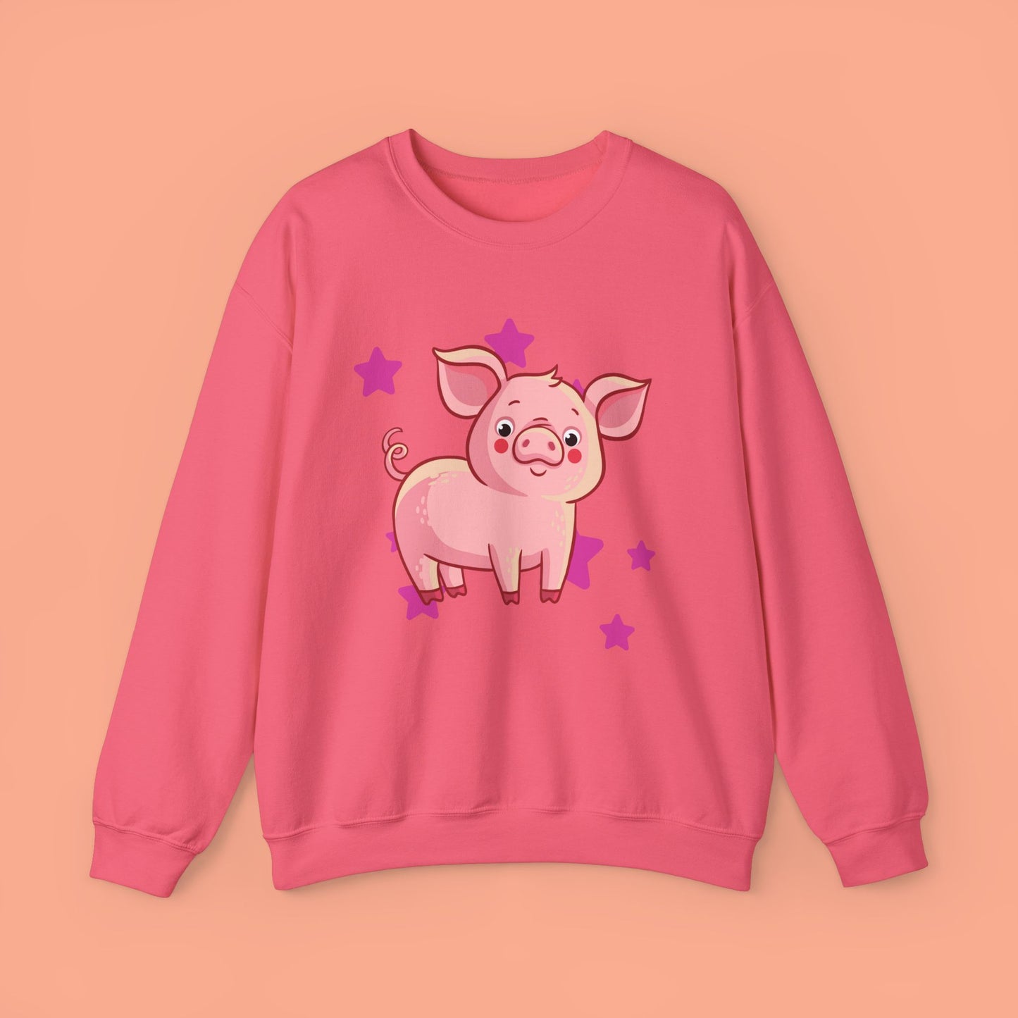 Brighten up your day with this star studded piggy design! Give the gift of this Unisex Heavy Blend™ Crewneck Sweatshirt or get one for yourself.