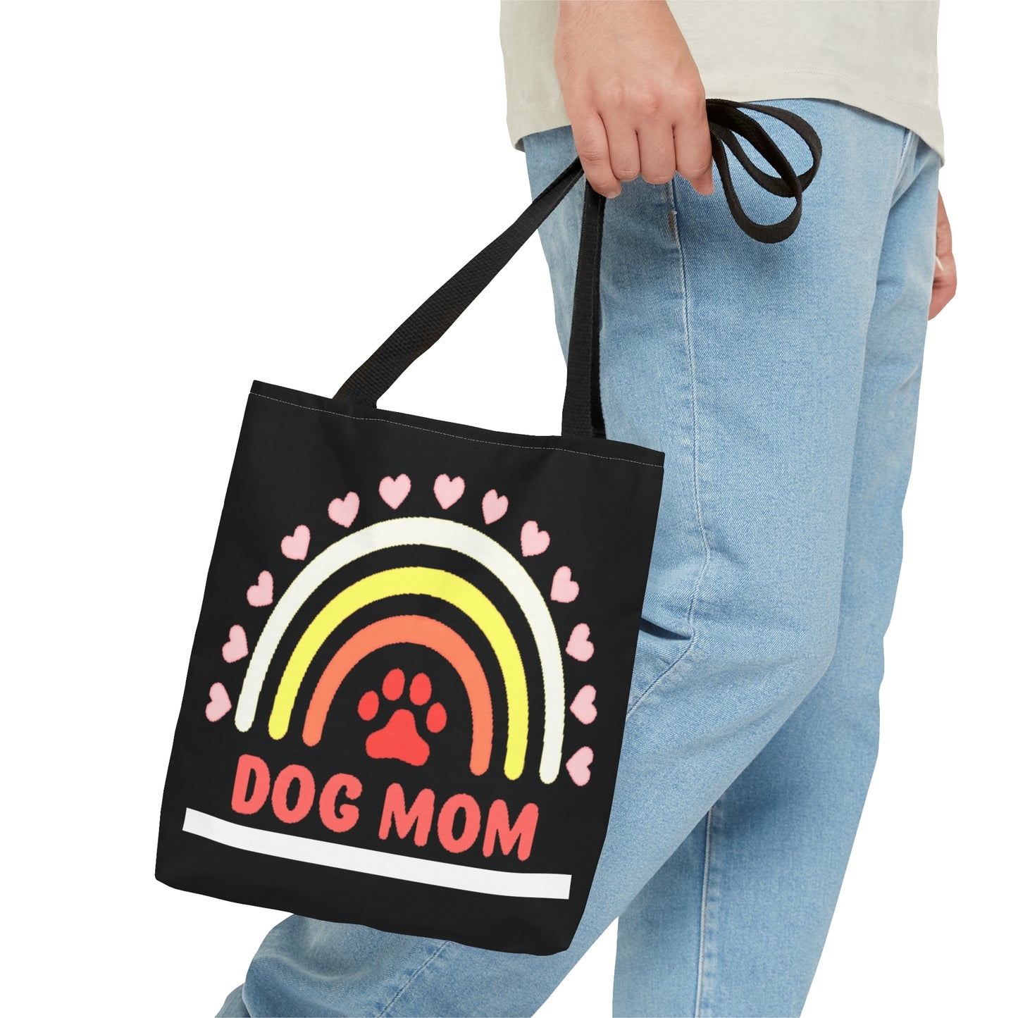 Perfect for Dog Moms, use this Tote Bag to carry everything your lovable doggie needs. Come in 3 sizes to meet your needs. Reusable for all your shopping or trip needs.