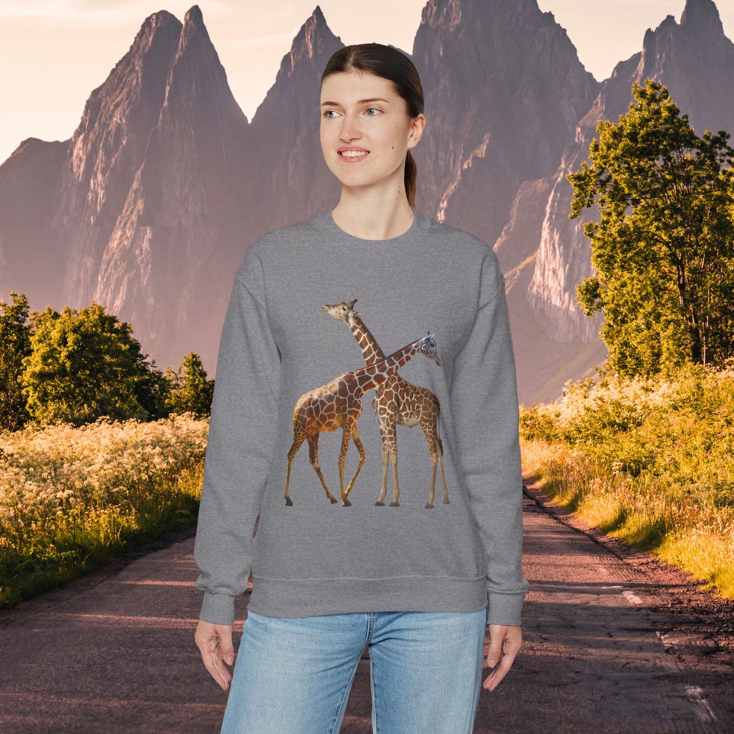 Love giraffes? Well here’s the sweatshirt for you! Give the gift of this Unisex Heavy Blend™ Crewneck Sweatshirt or get one for yourself.