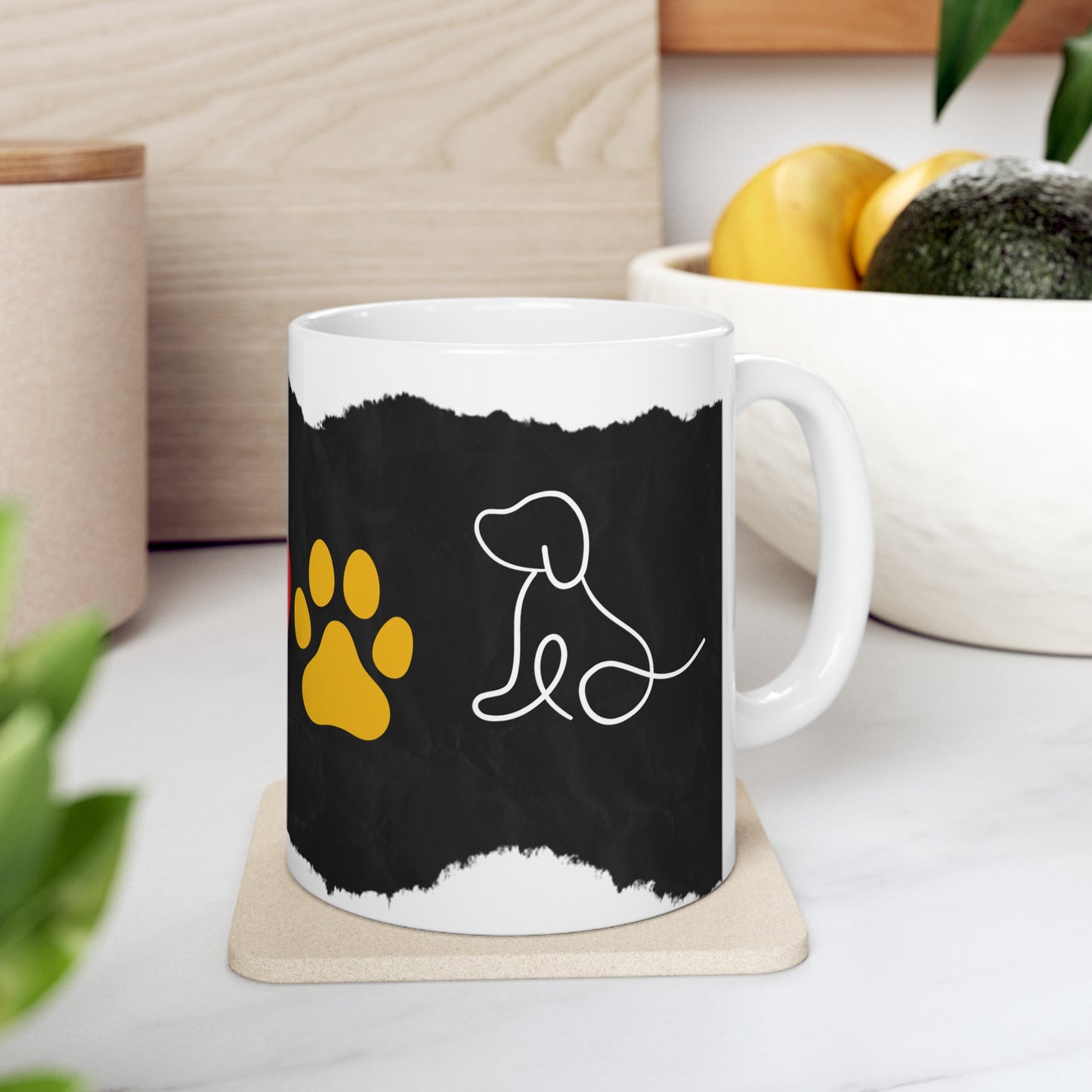 A Dog Lover’s Coffee Cup! Colorful coffee mug celebrating our love for our furry best friends. Enjoy!