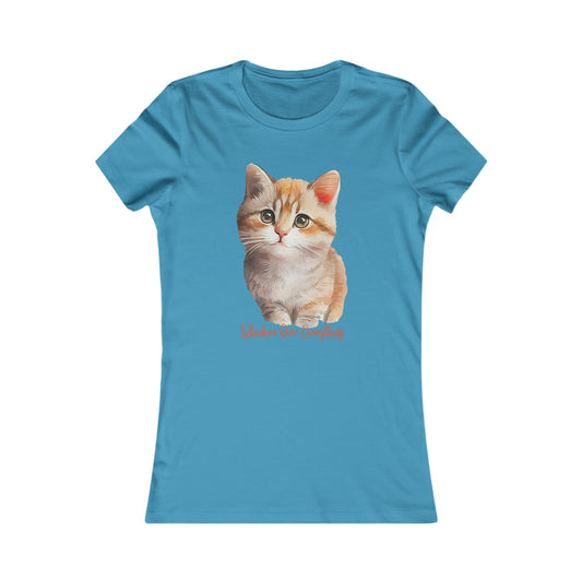 For that cat lover “Whiskers over everything” on this Women's Favorite Tee in several colors for you to choose from. Slim fit so please check the size table.